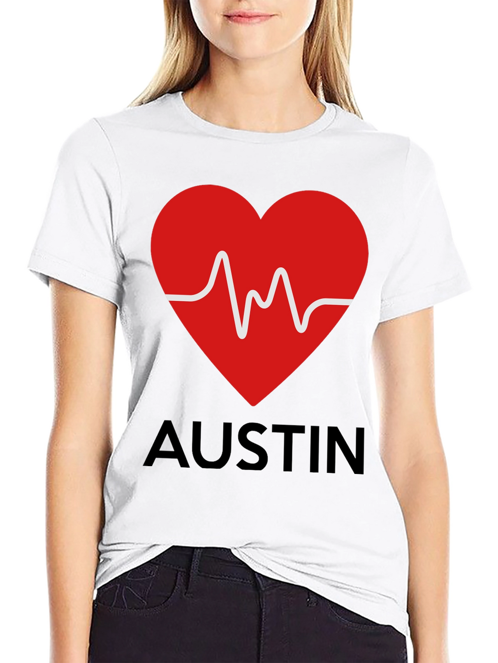 Austin Heartbeat T-Shirt - Stylish Graphic Tee
