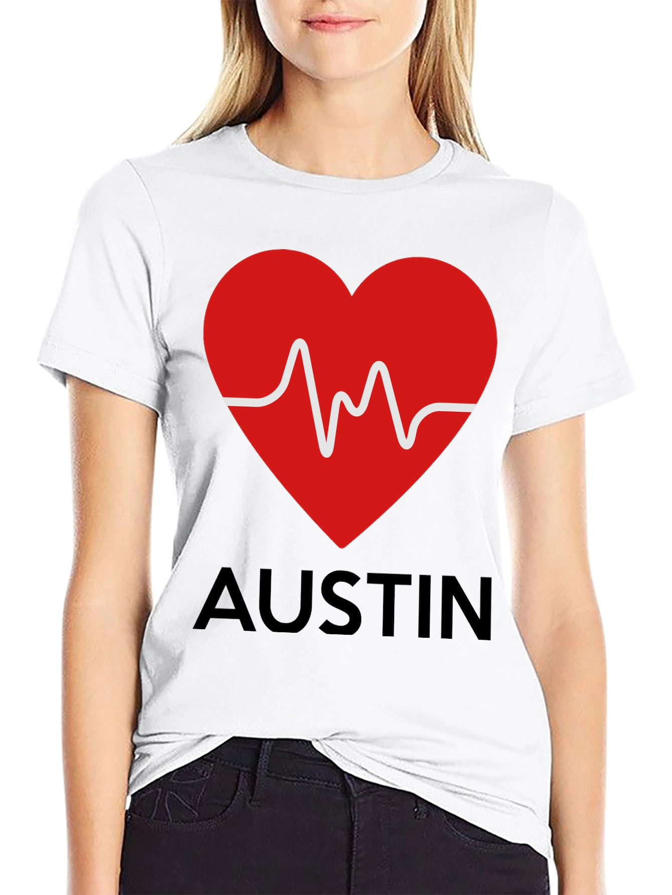 Austin Heartbeat T-Shirt - Stylish Graphic Tee
