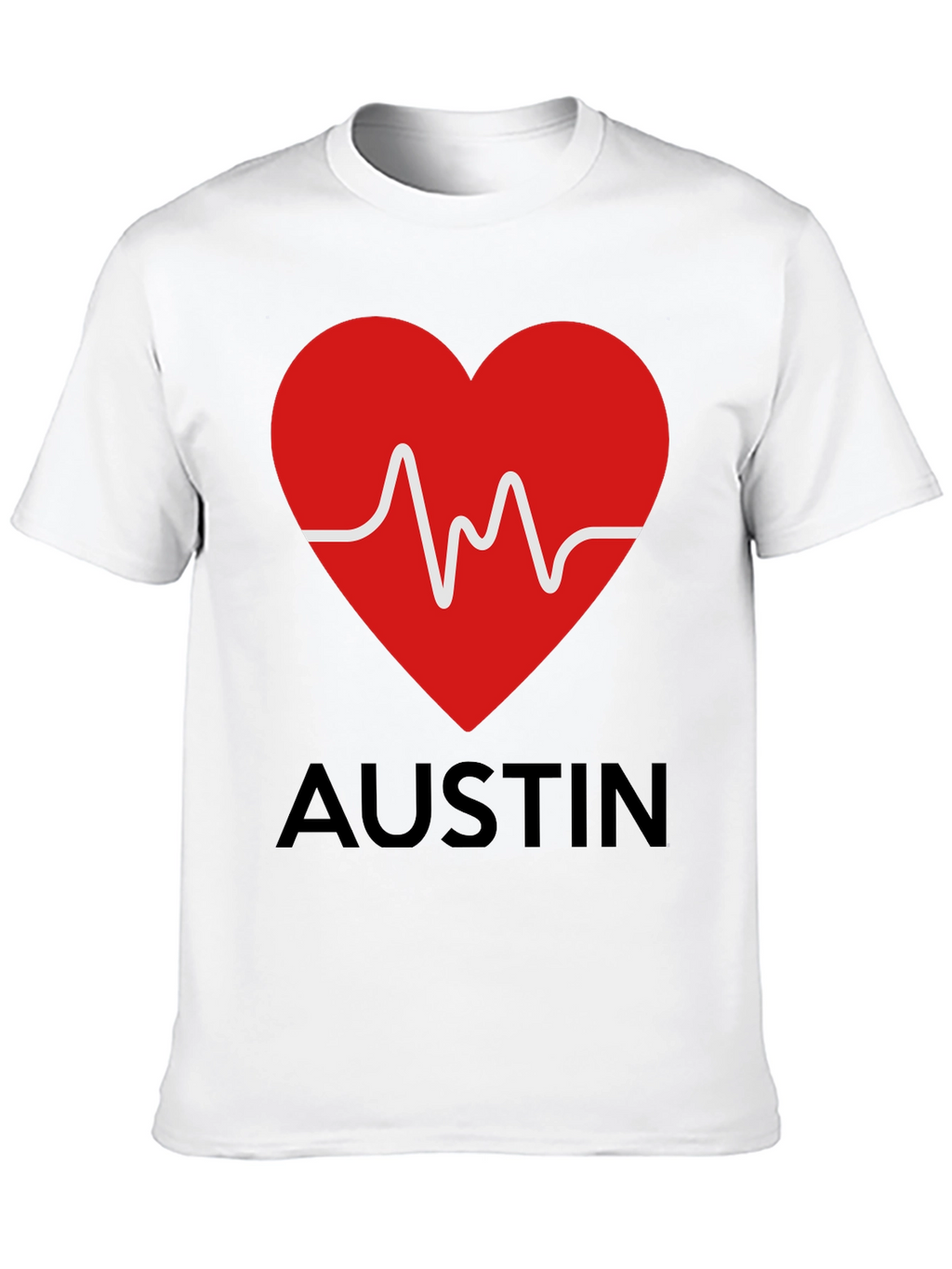 Austin Heartbeat T-Shirt - Stylish Graphic Tee