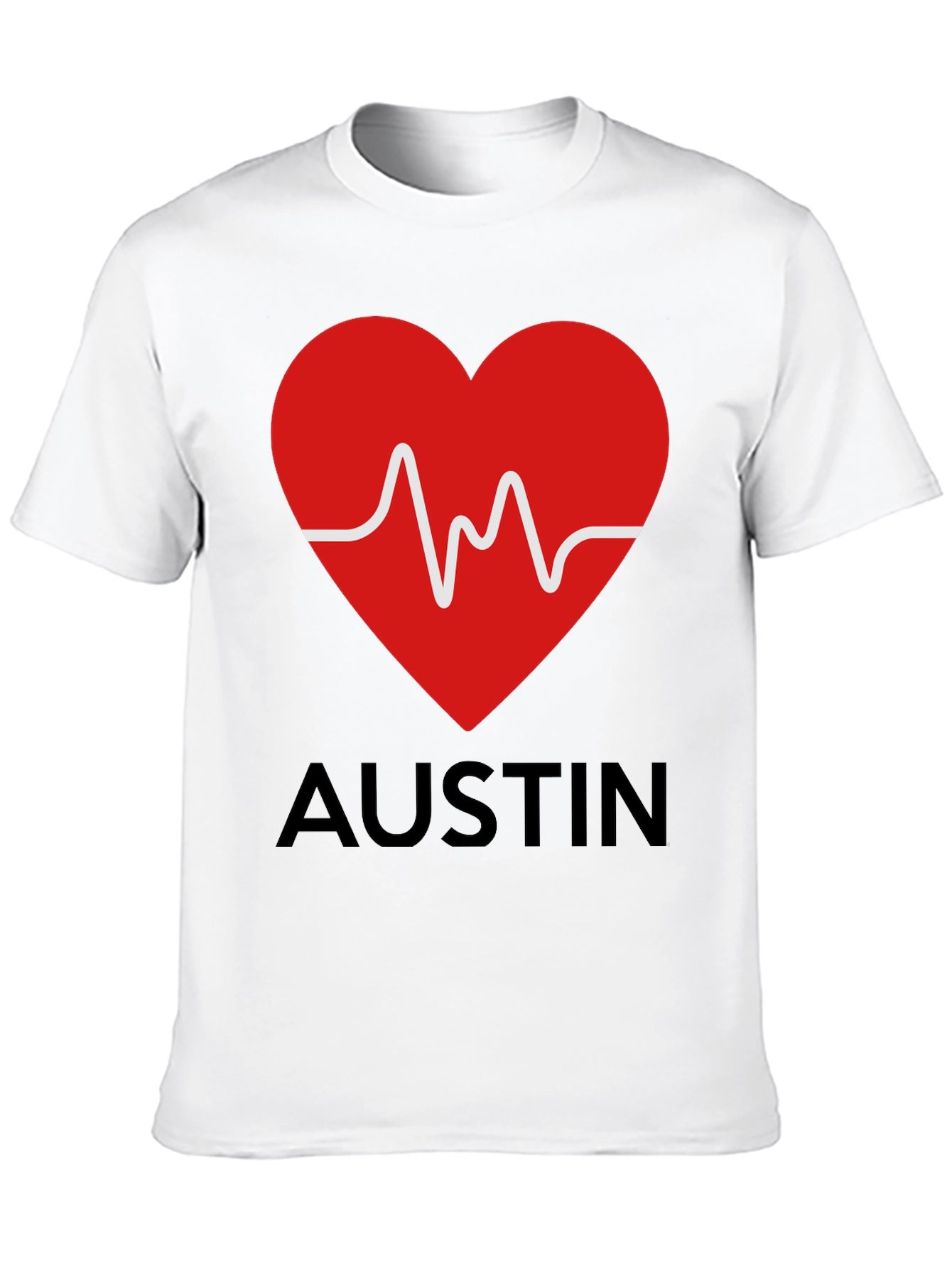 Austin Heartbeat T-Shirt - Stylish Graphic Tee