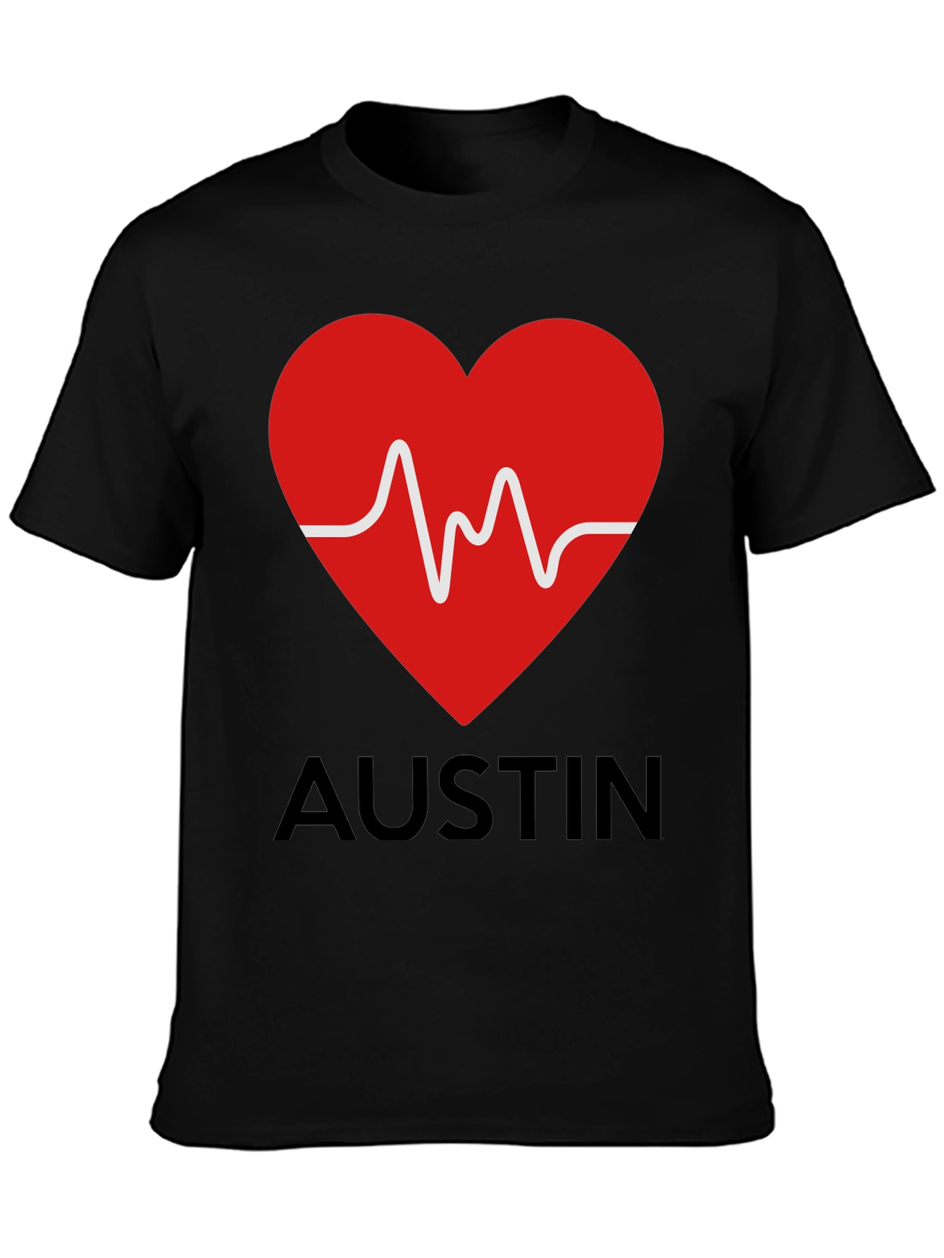 Austin Heartbeat T-Shirt - Stylish Graphic Tee