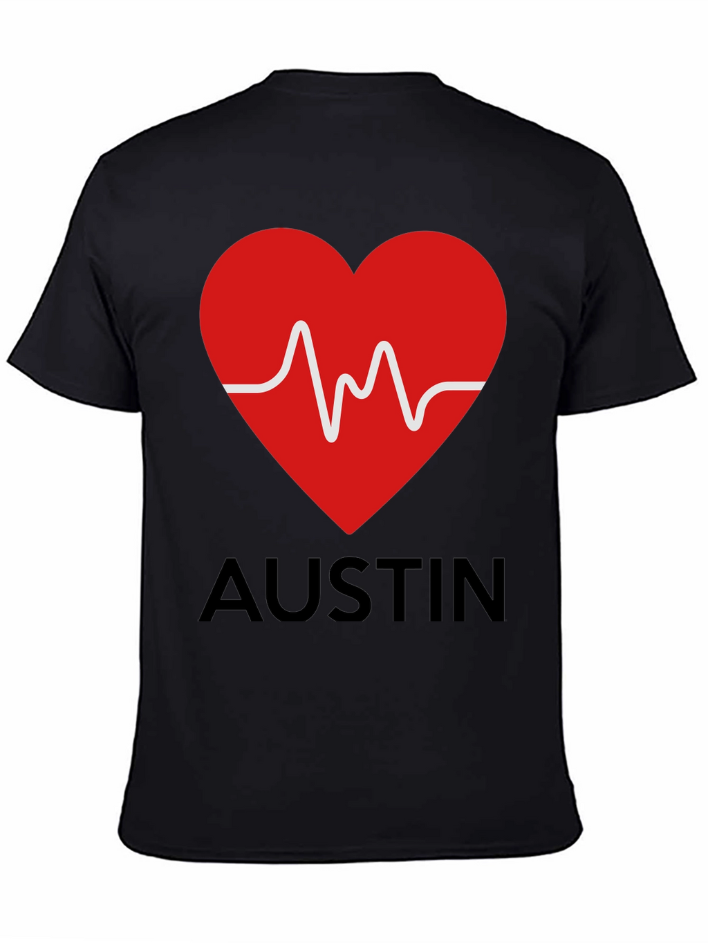 Austin Heartbeat T-Shirt - Stylish Graphic Tee