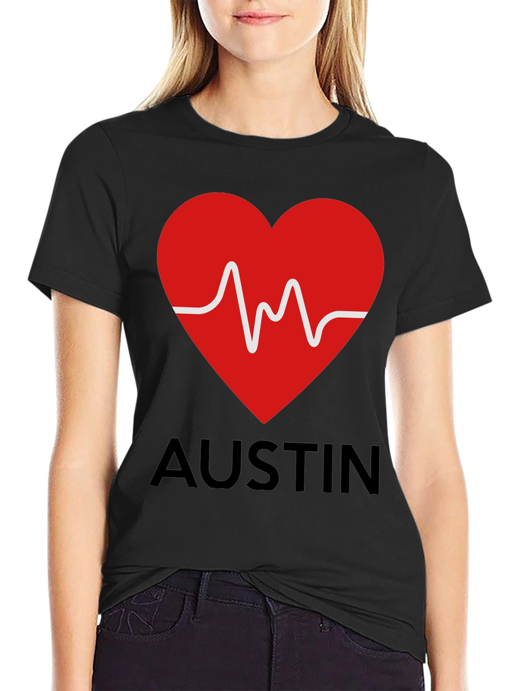 Austin Heartbeat T-Shirt - Stylish Graphic Tee