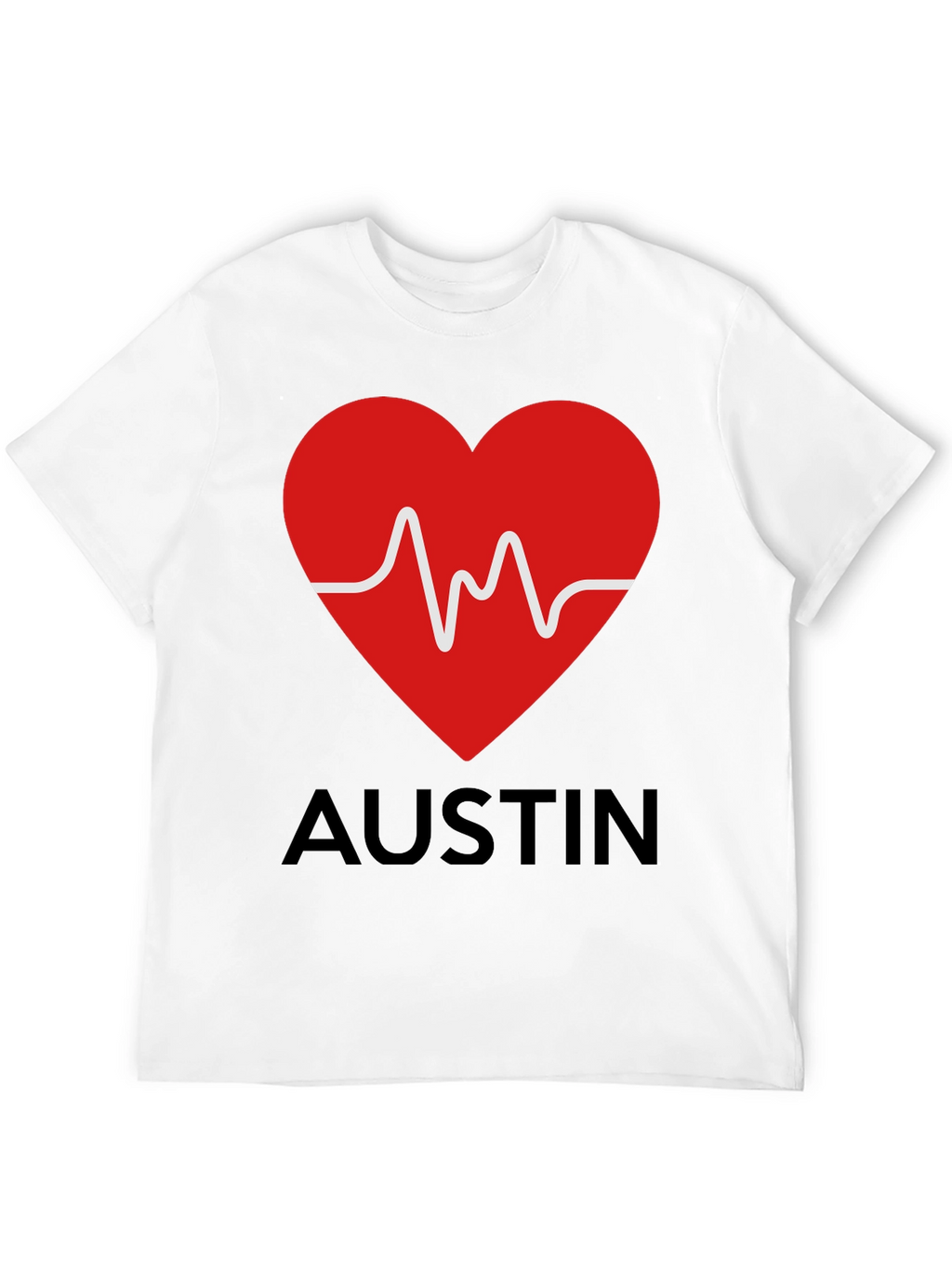 Austin Heartbeat T-Shirt - Stylish Graphic Tee