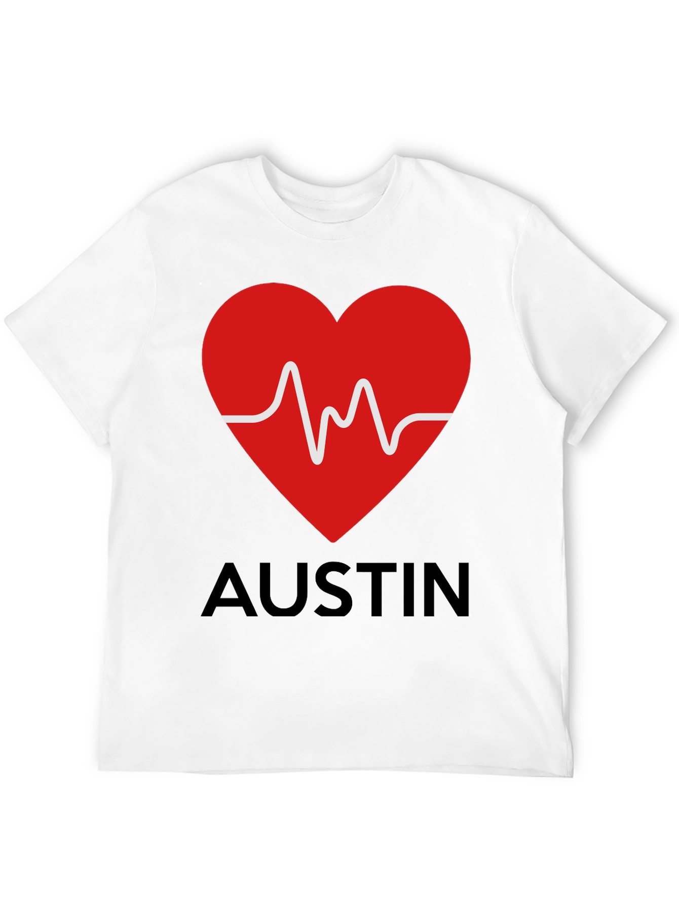 Austin Heartbeat T-Shirt - Stylish Graphic Tee