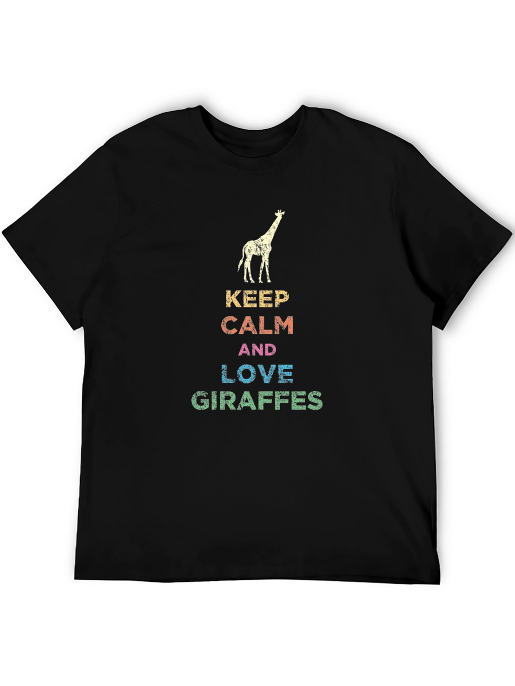 Keep Calm & Love Giraffes Graphic T-Shirt