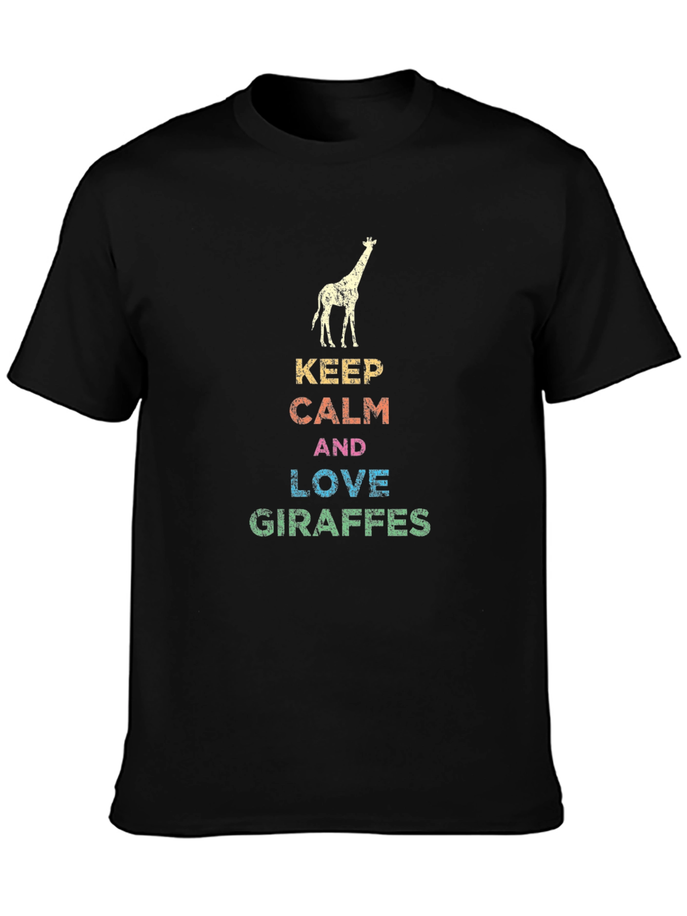 Keep Calm & Love Giraffes Graphic T-Shirt