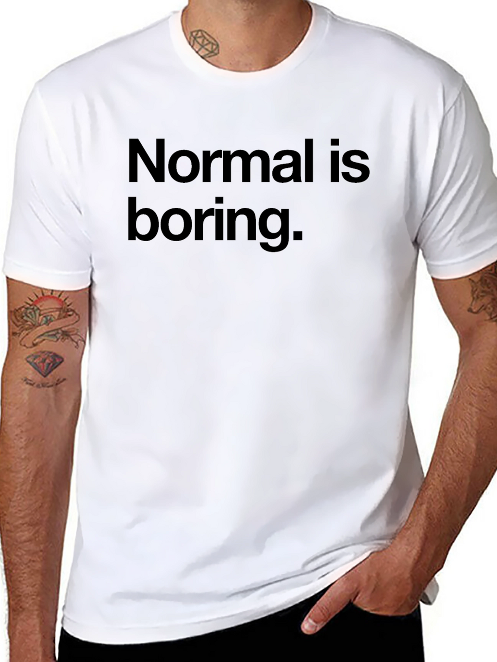Normal is Boring Black T-Shirt