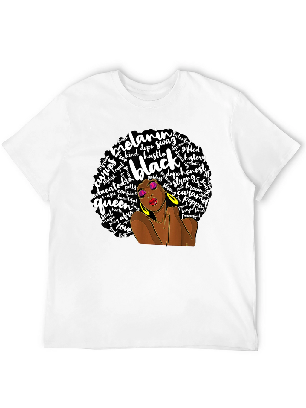 Melanin Black Queen Afro T-Shirt