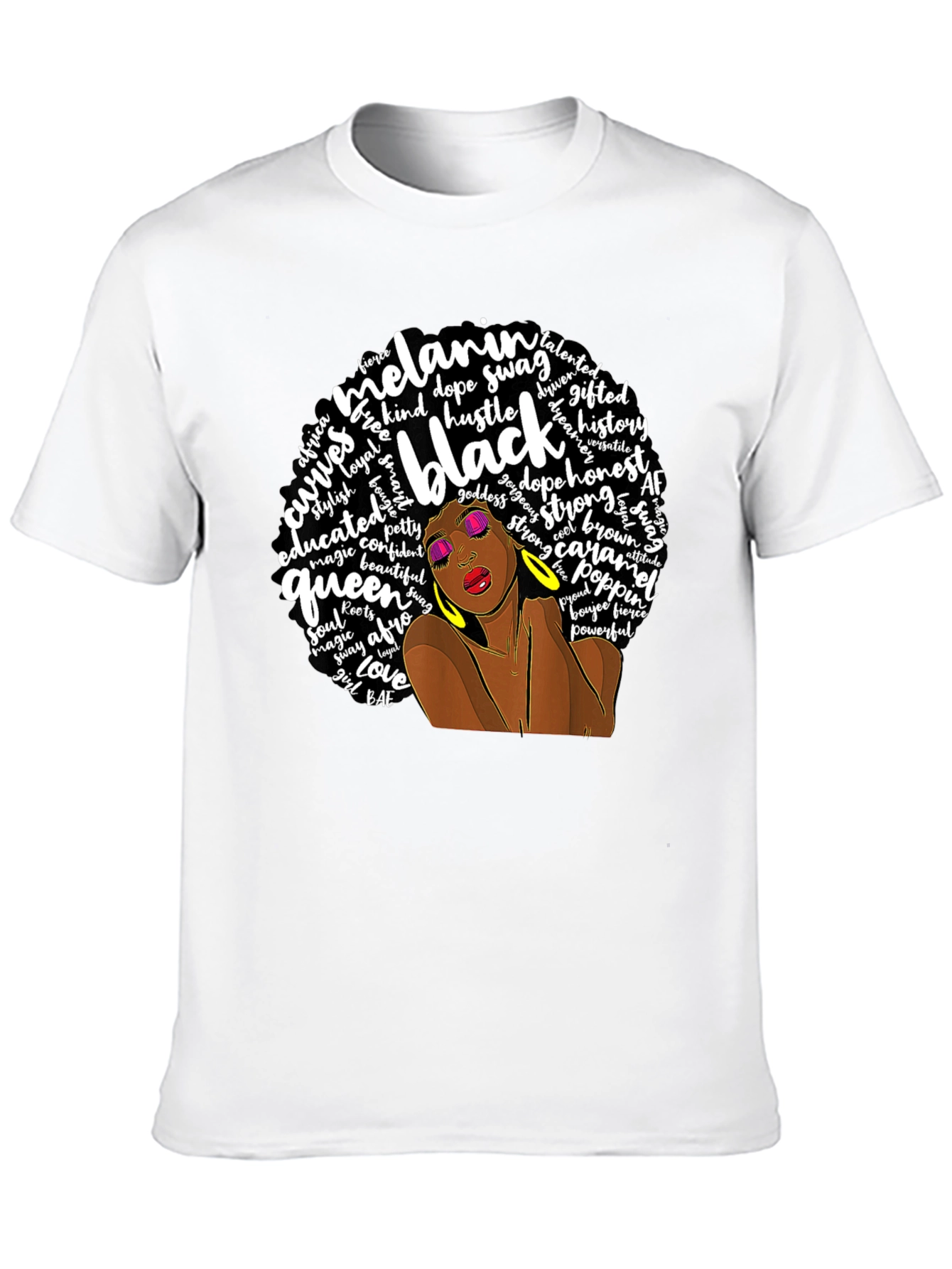 Melanin Black Queen Afro T-Shirt