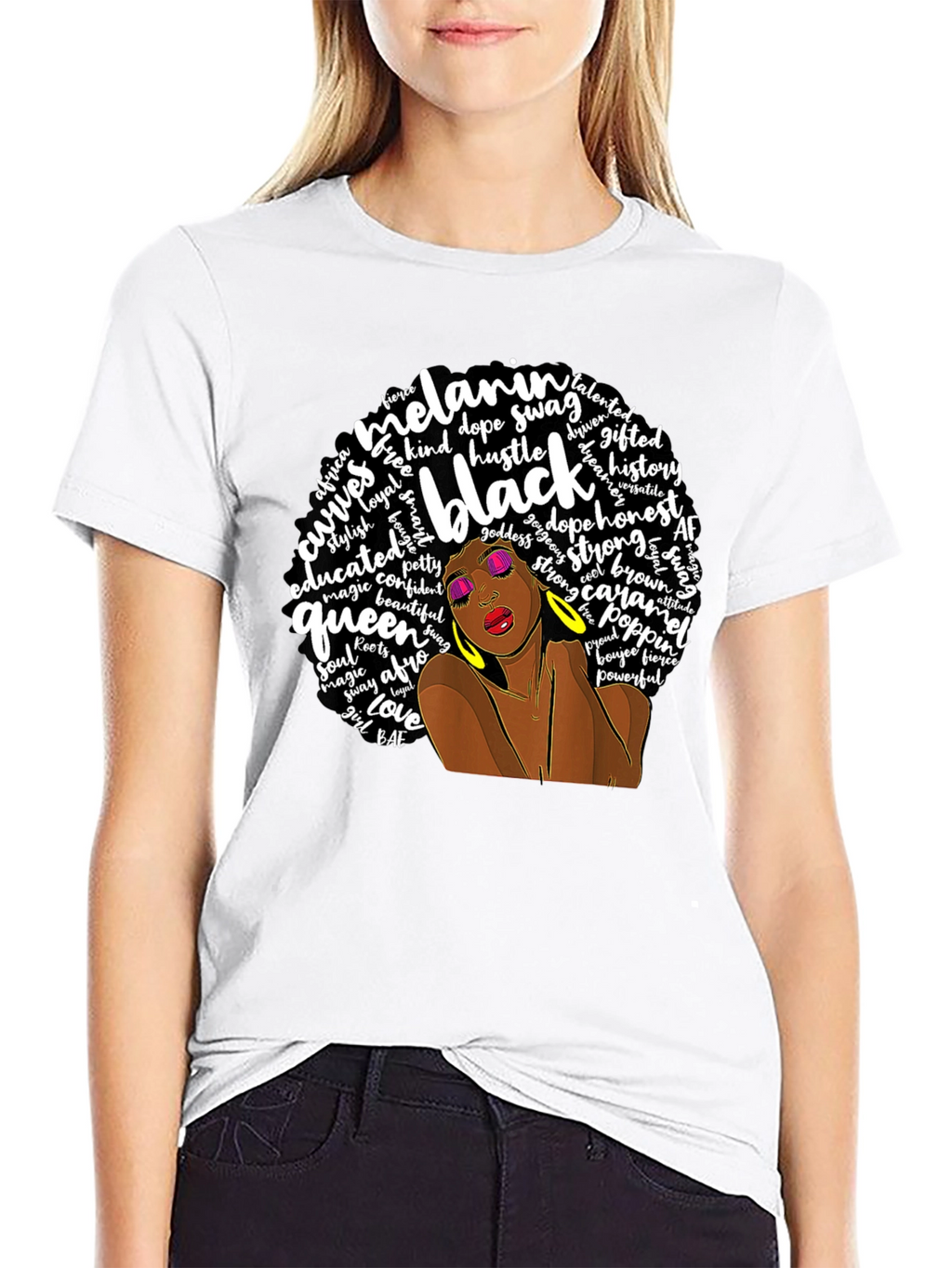 Melanin Black Queen Afro T-Shirt