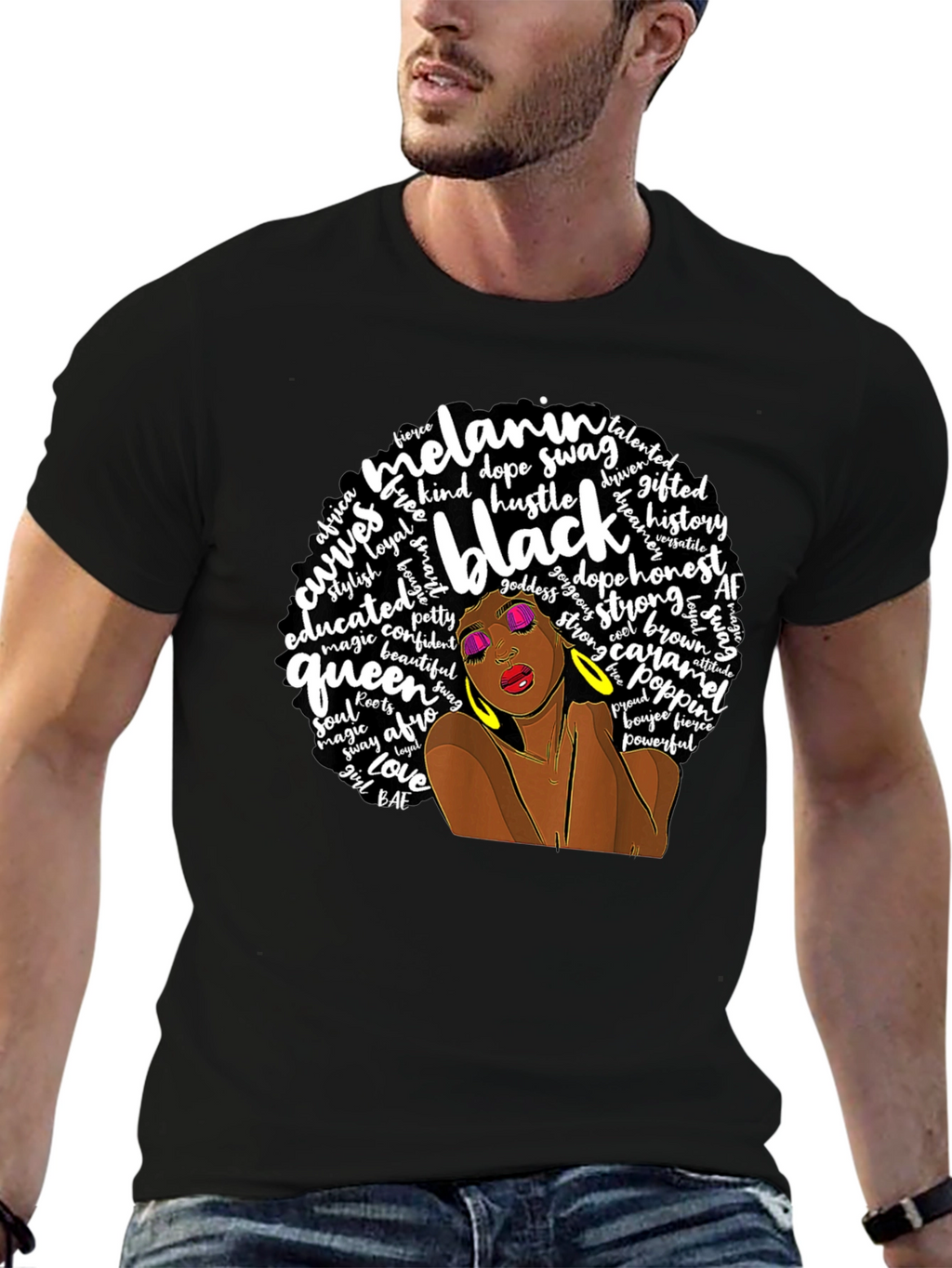 Melanin Black Queen Afro T-Shirt