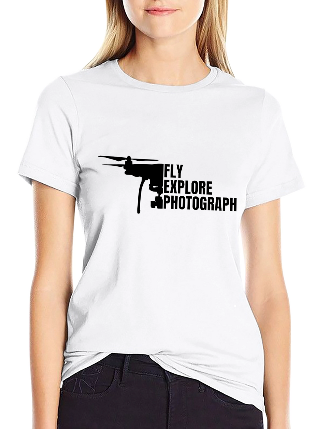 Fly Explore Photograph Drone Graphic T-Shirt