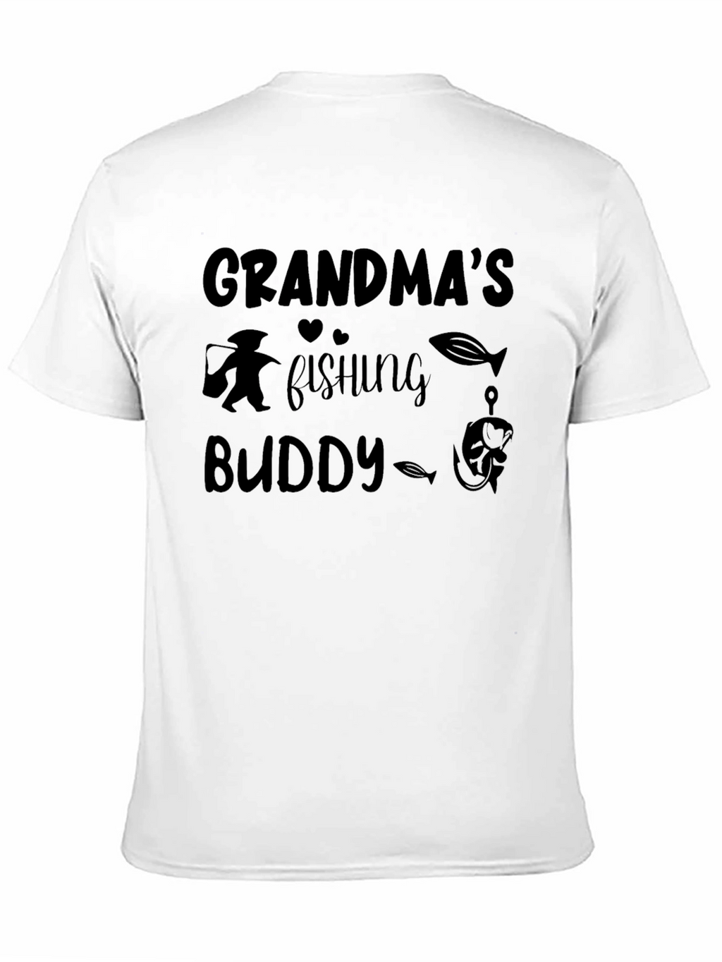 Grandmas Fishing Buddy Black T-Shirt