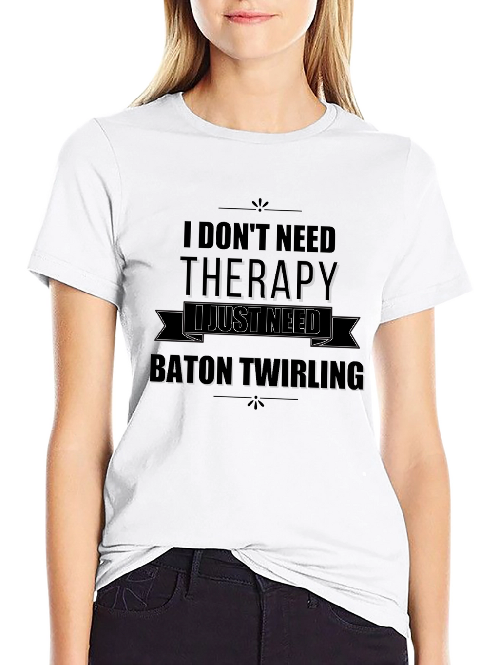 Baton Twirling Therapy T-Shirt - Black