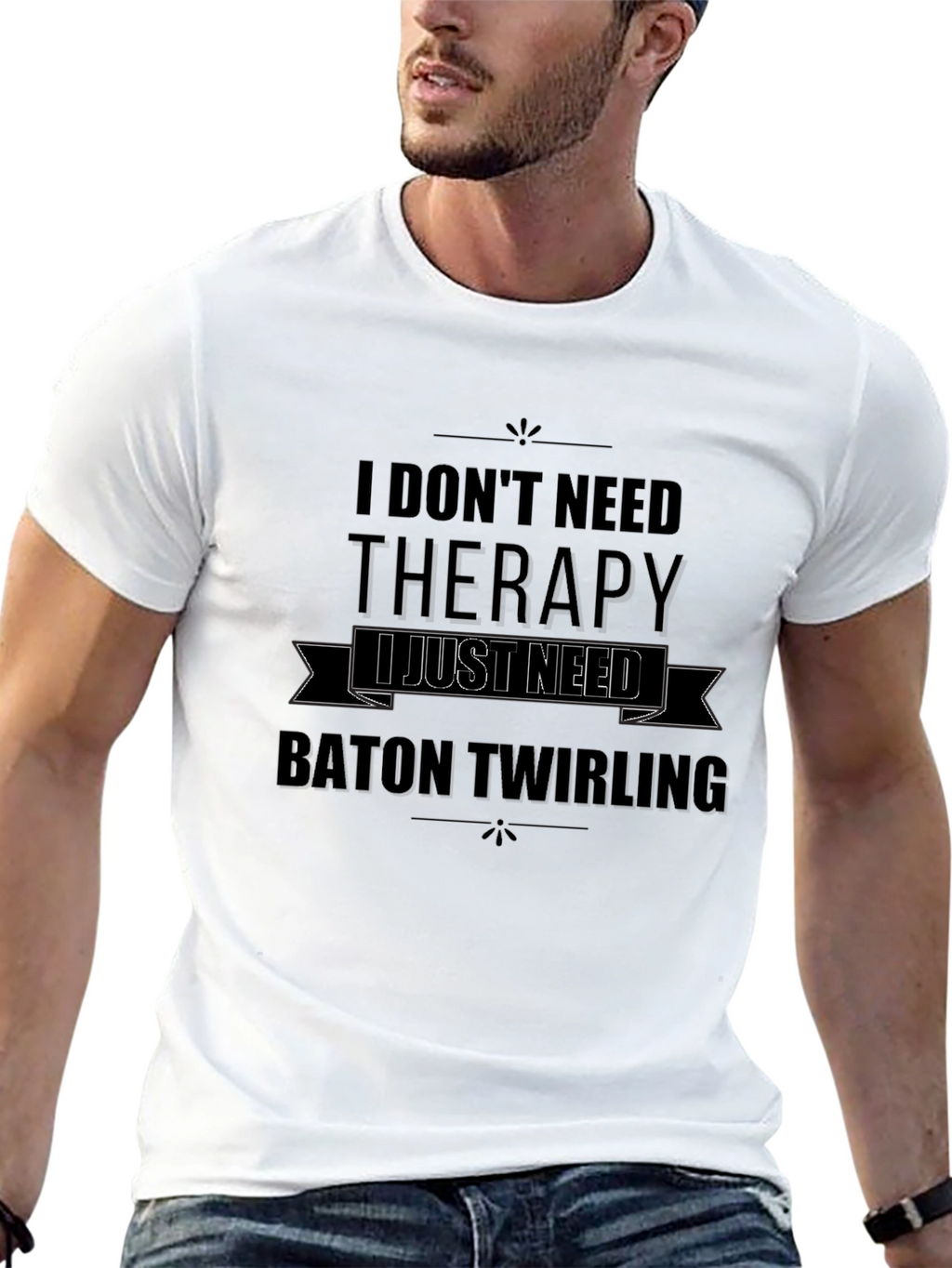 Baton Twirling Therapy T-Shirt - Black