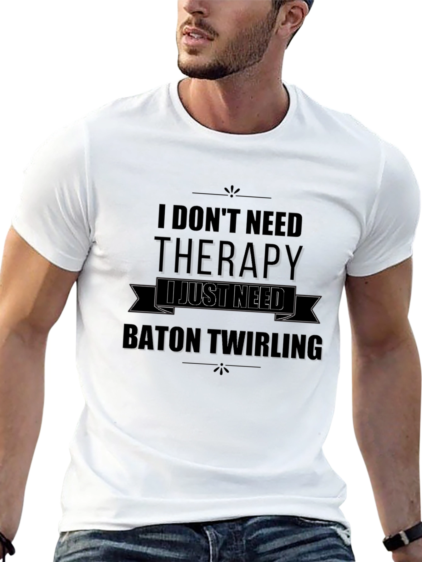 Baton Twirling Therapy T-Shirt - Black