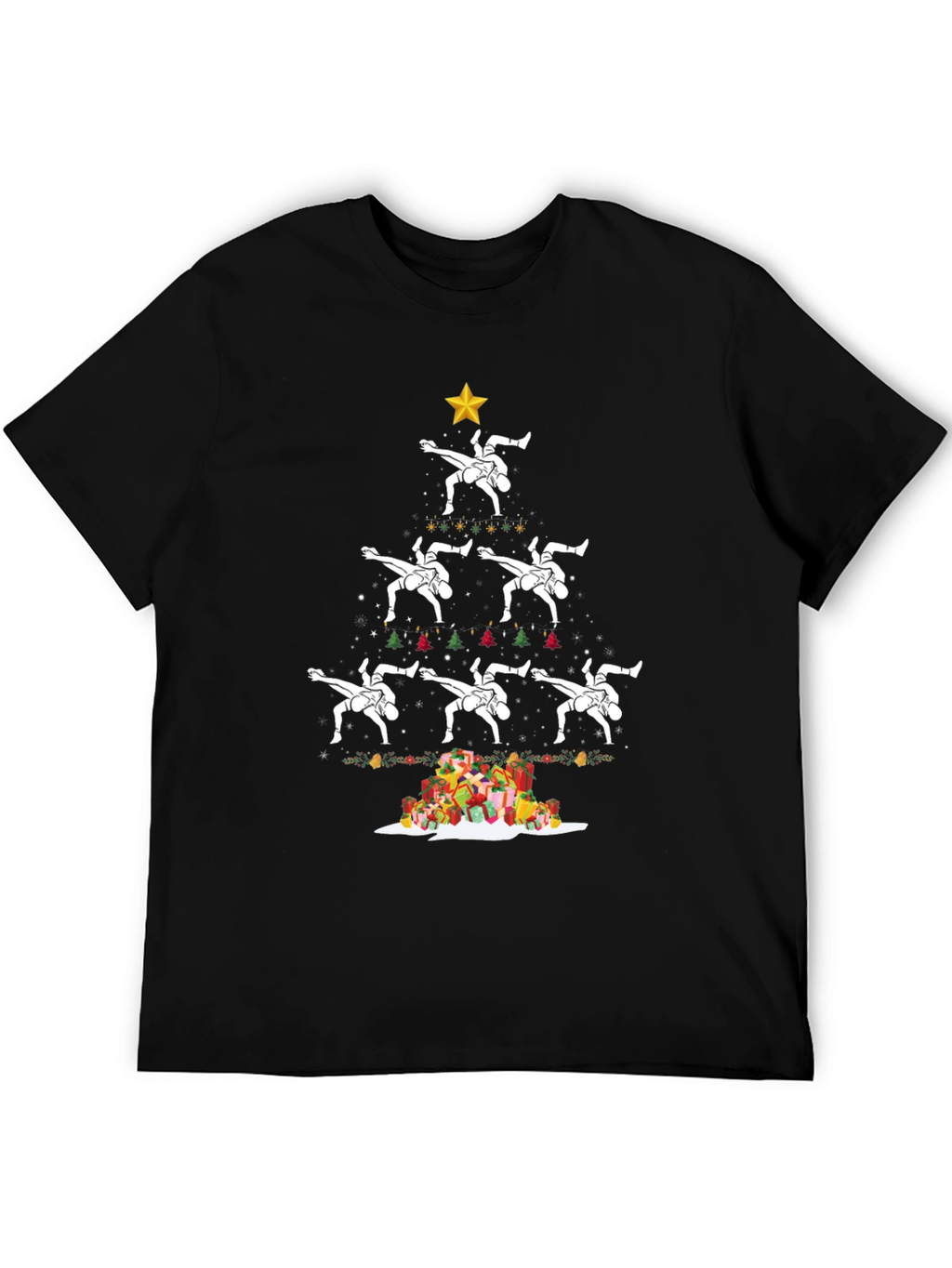 Wrestling Christmas Tree T-Shirt