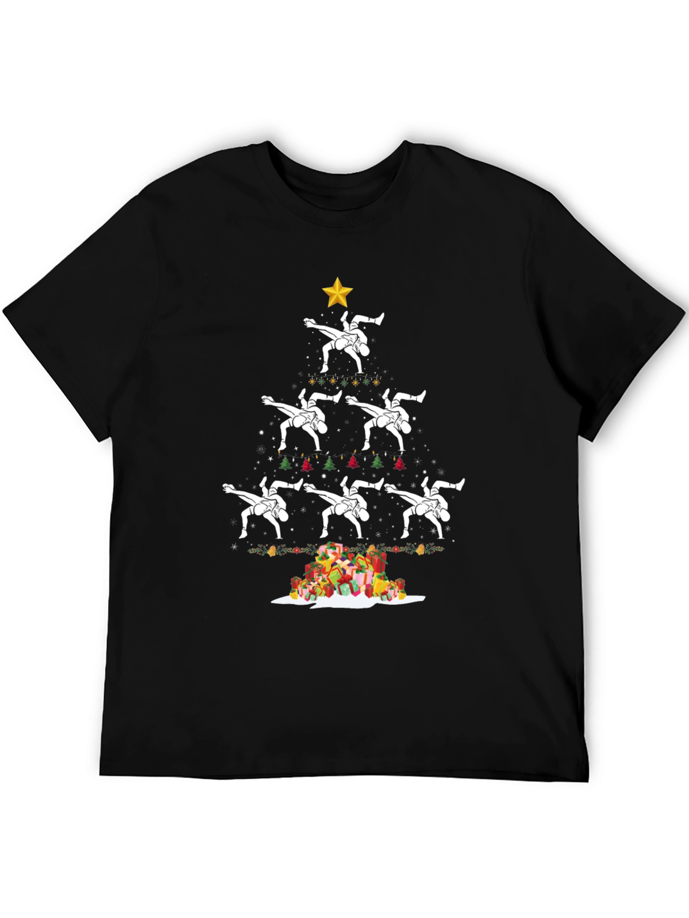 Wrestling Christmas Tree T-Shirt