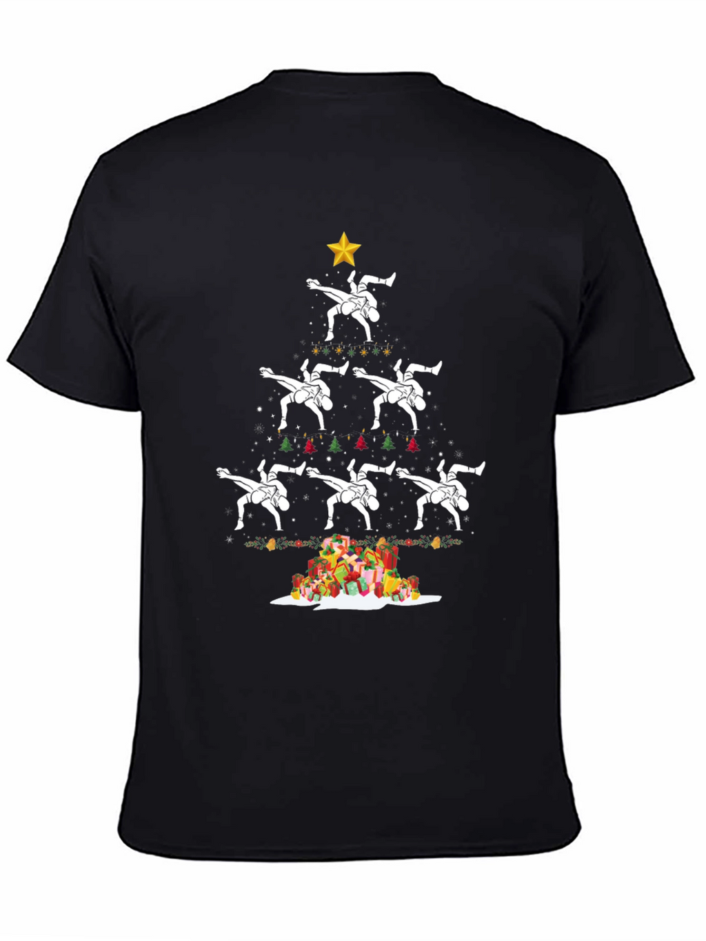 Wrestling Christmas Tree T-Shirt