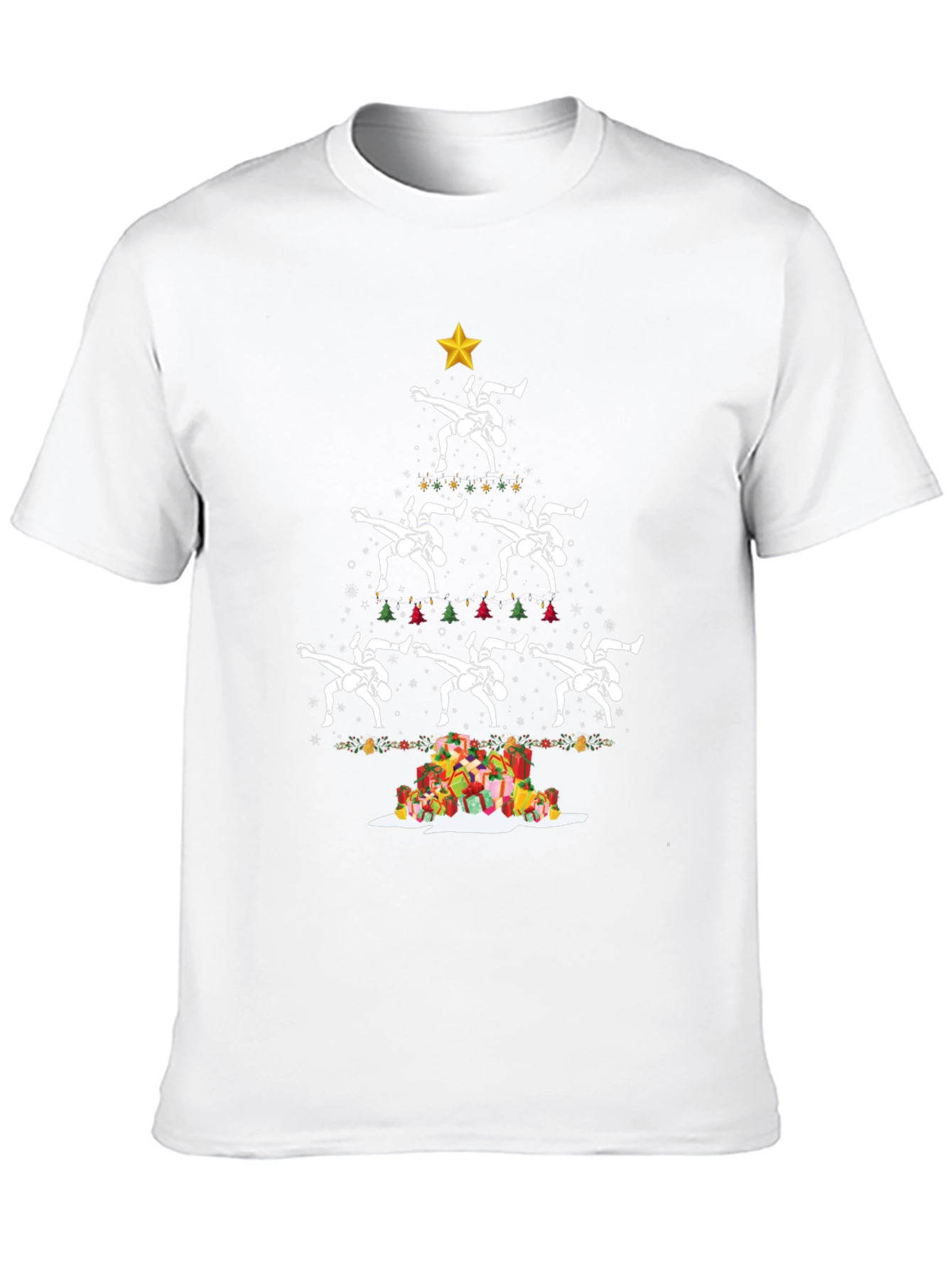 Wrestling Christmas Tree T-Shirt