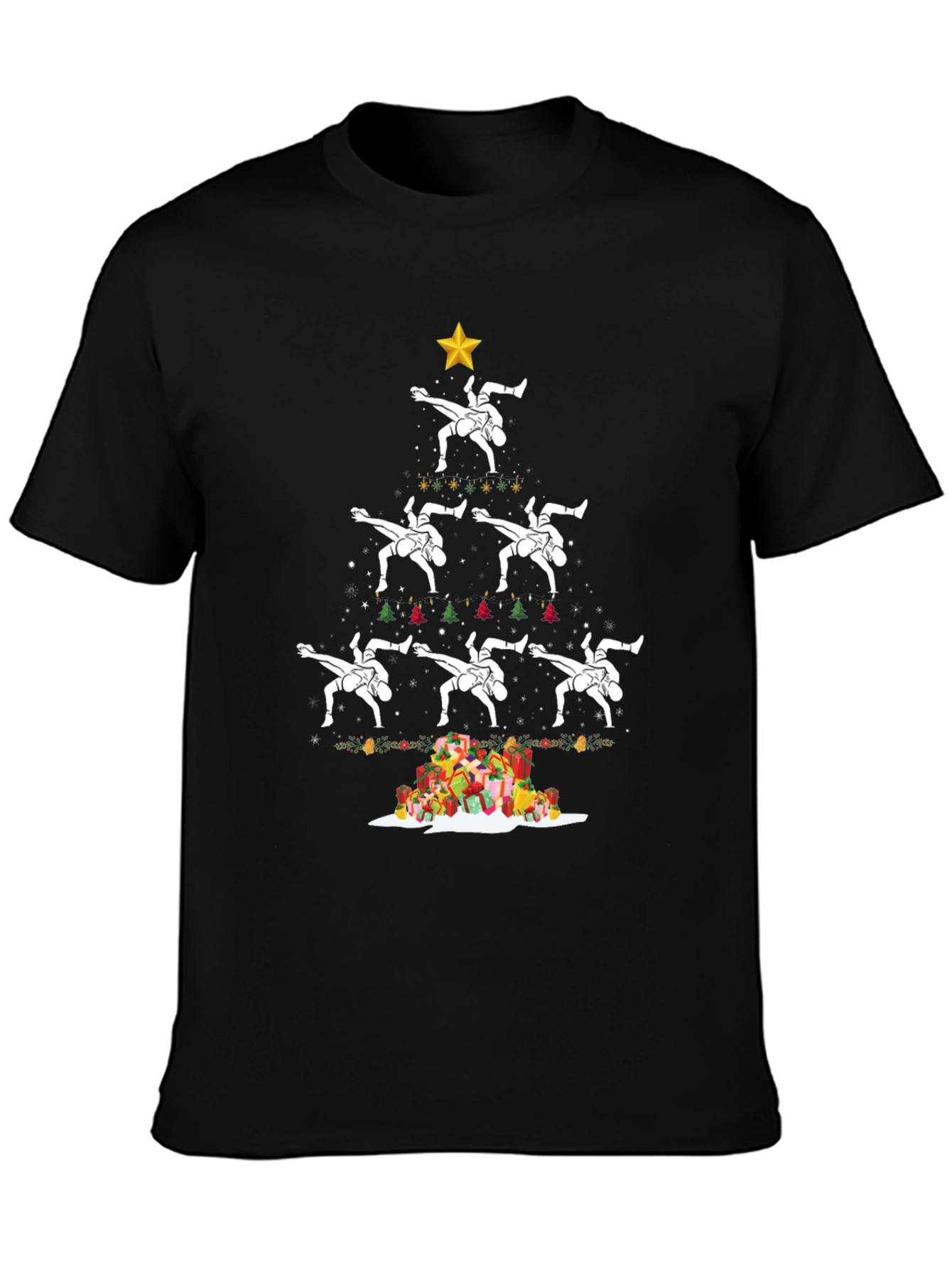 Wrestling Christmas Tree T-Shirt