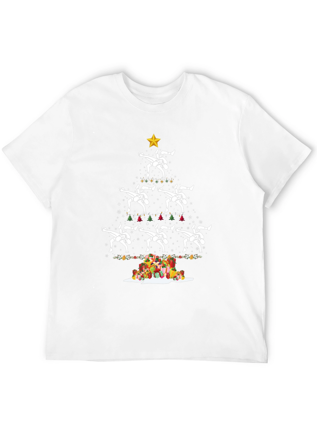 Wrestling Christmas Tree T-Shirt