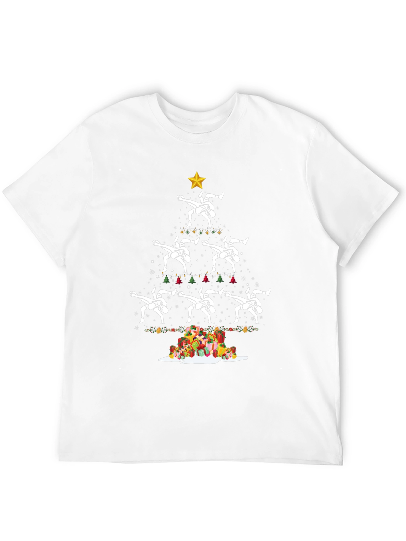 Wrestling Christmas Tree T-Shirt
