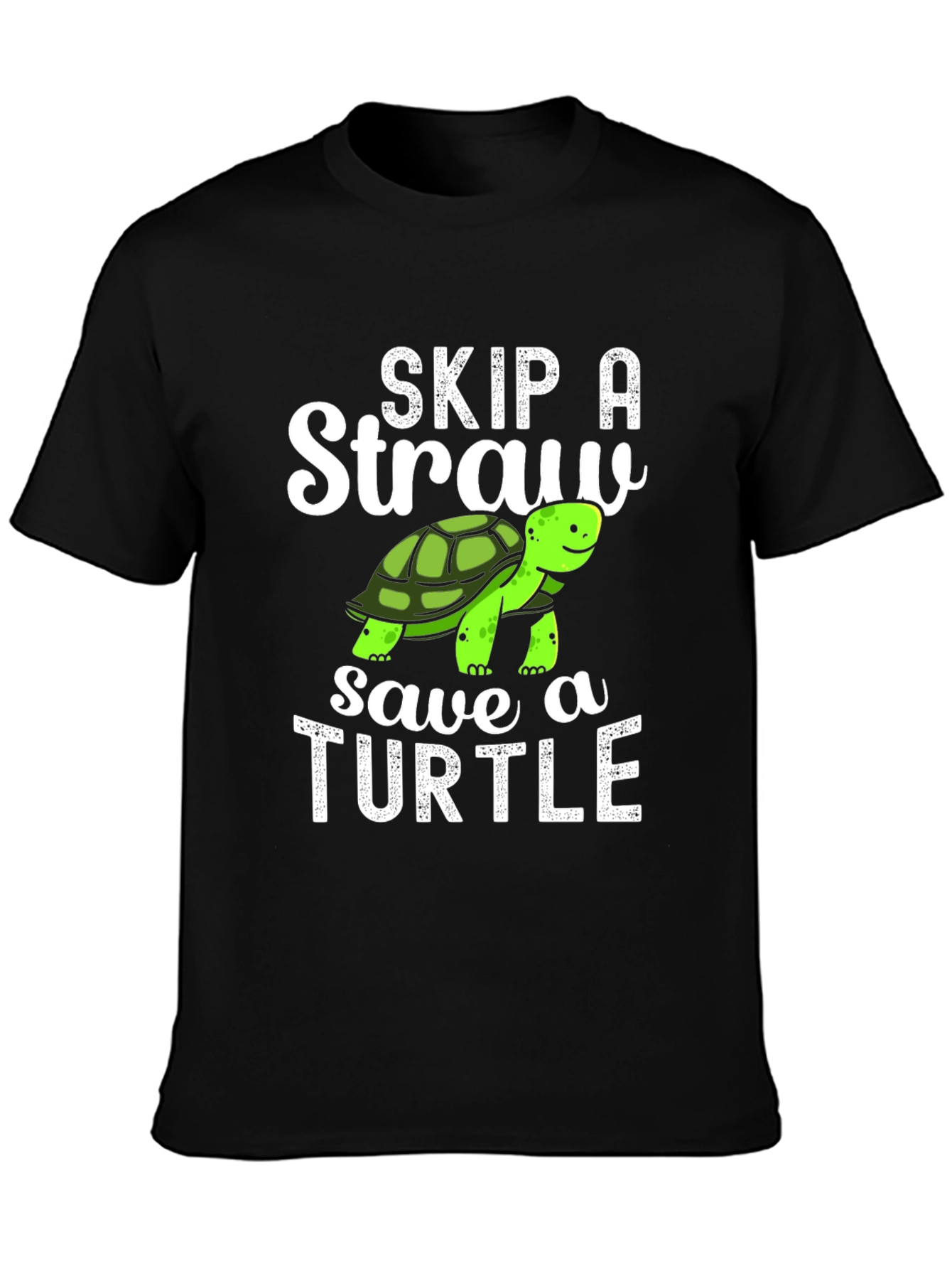 Skip A Straw Save A Turtle Graphic T-Shirt