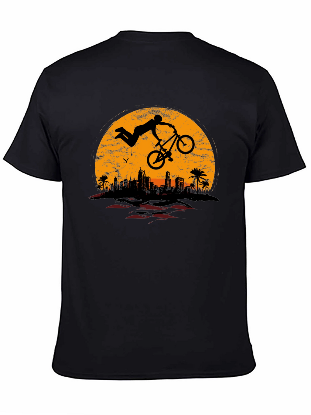 BMX Rider Sunset Graphic Tee