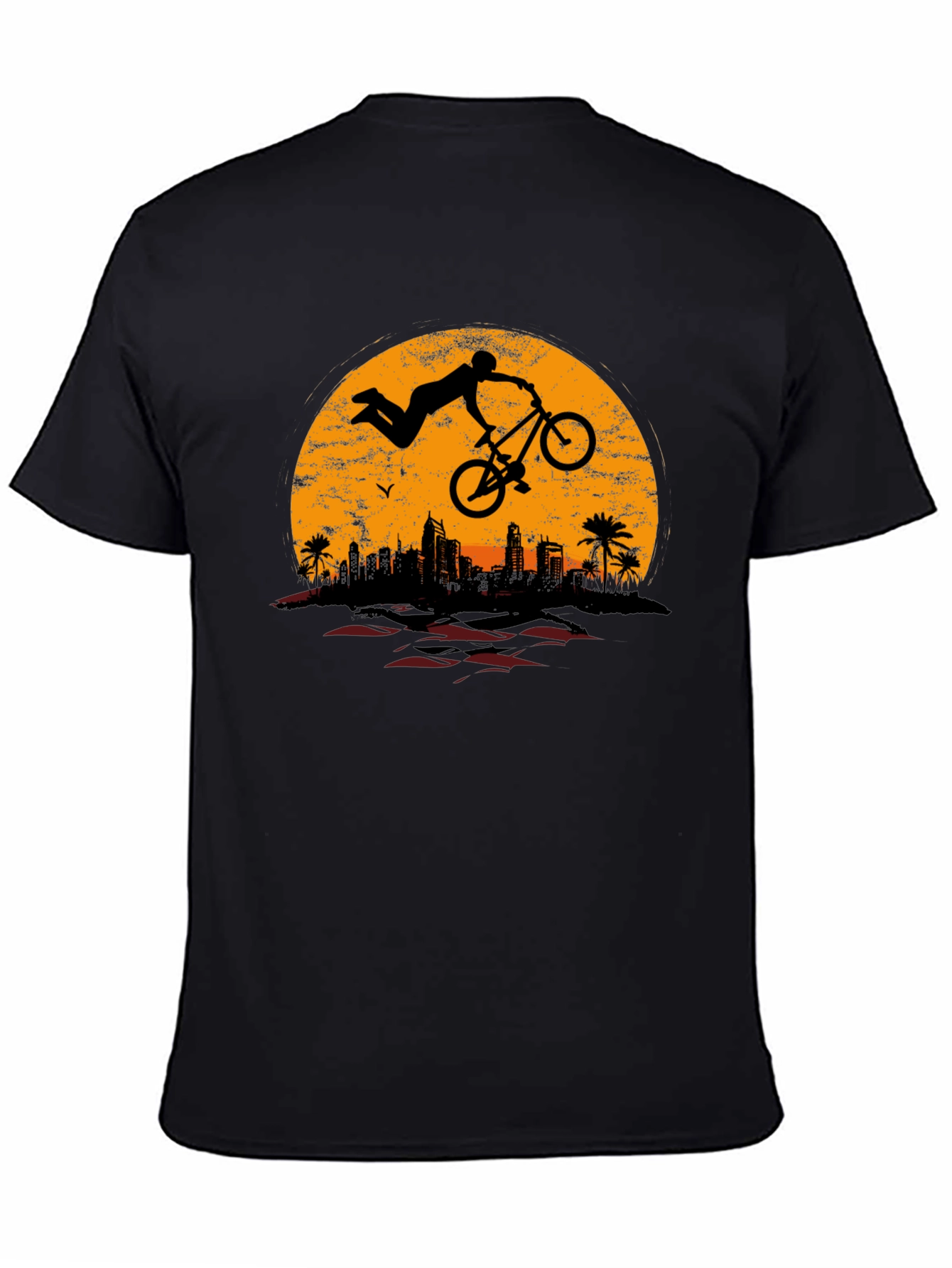 BMX Rider Sunset Graphic Tee