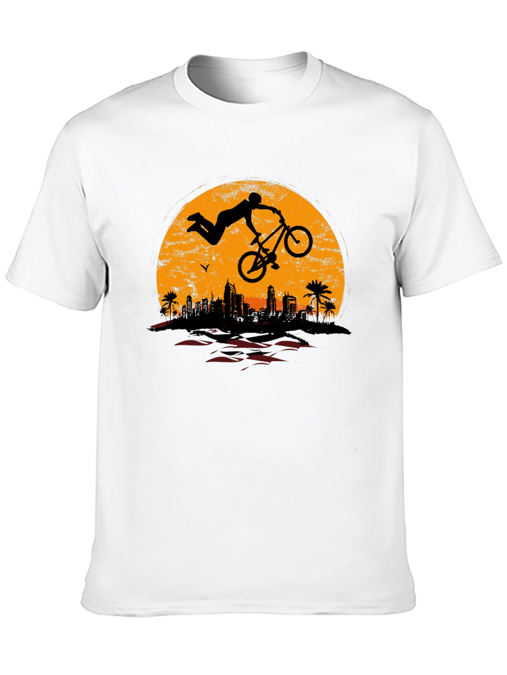BMX Rider Sunset Graphic Tee