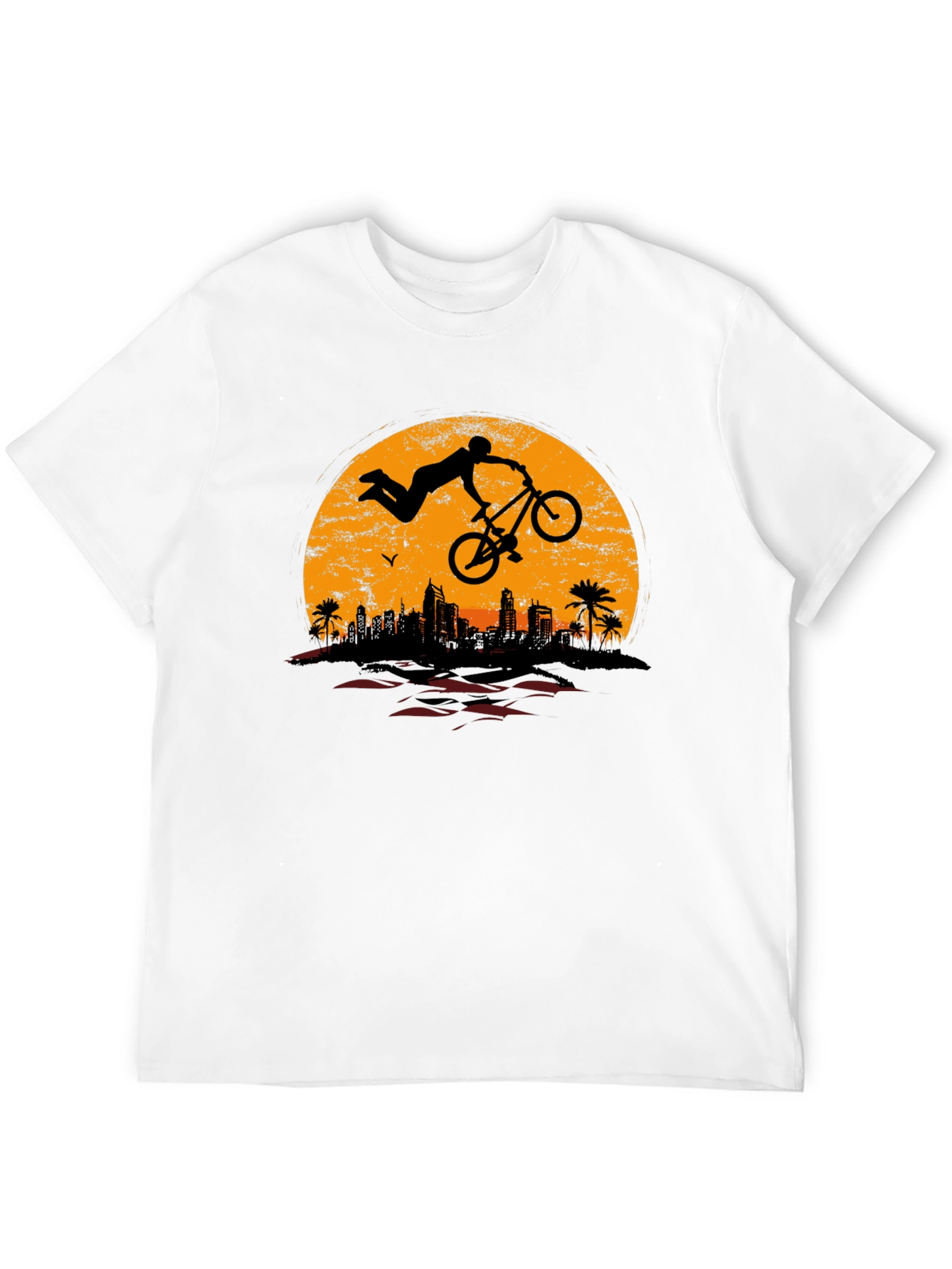 BMX Rider Sunset Graphic Tee