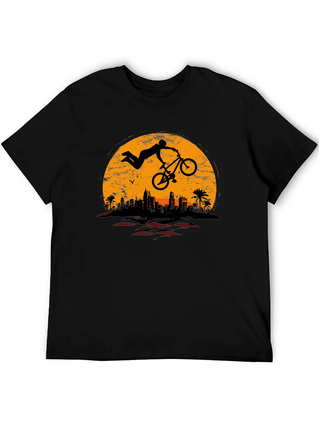 BMX Rider Sunset Graphic Tee