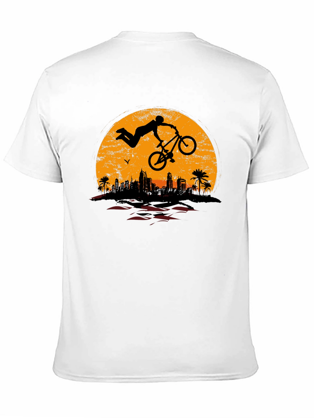 BMX Rider Sunset Graphic Tee