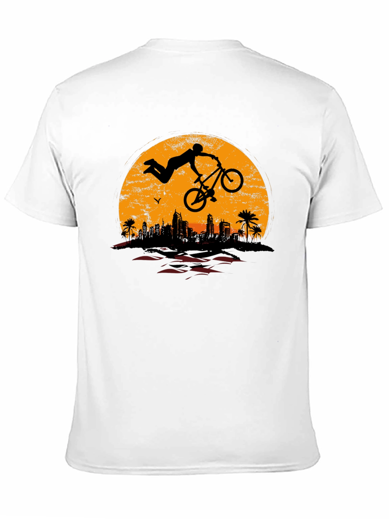 BMX Rider Sunset Graphic Tee