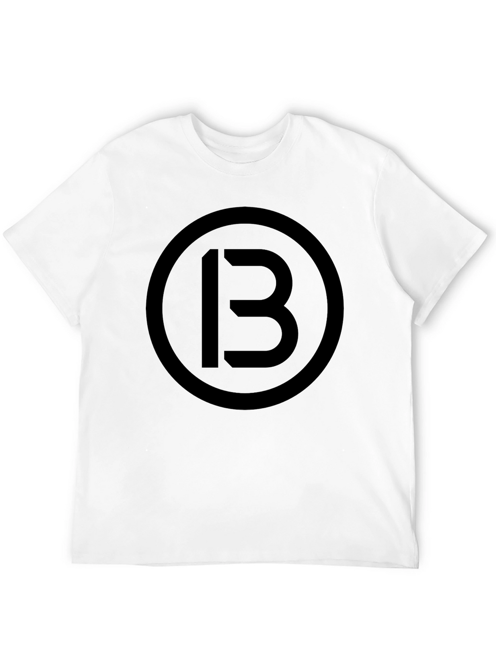 Mens Black T-Shirt with Circle 13 Graphic
