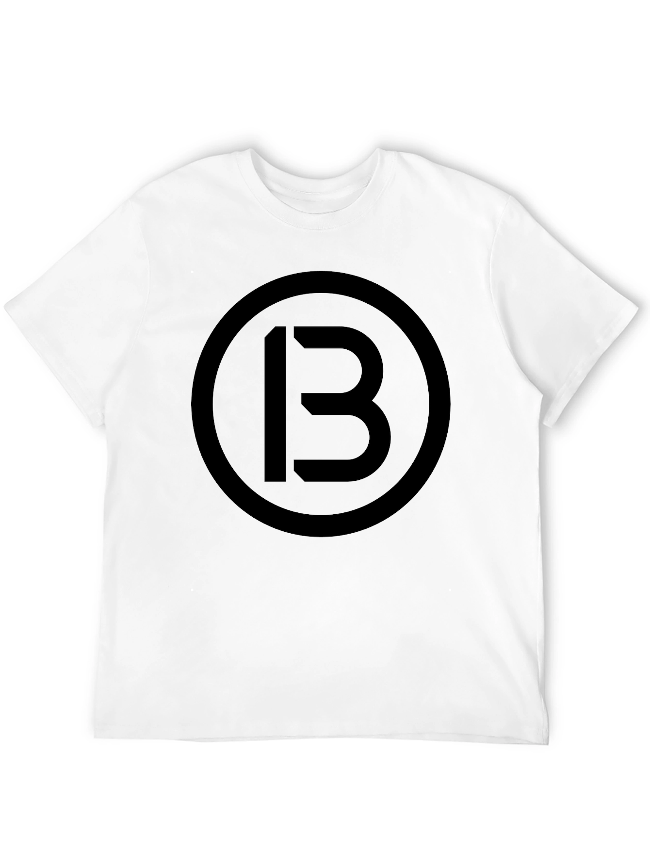 Mens Black T-Shirt with Circle 13 Graphic