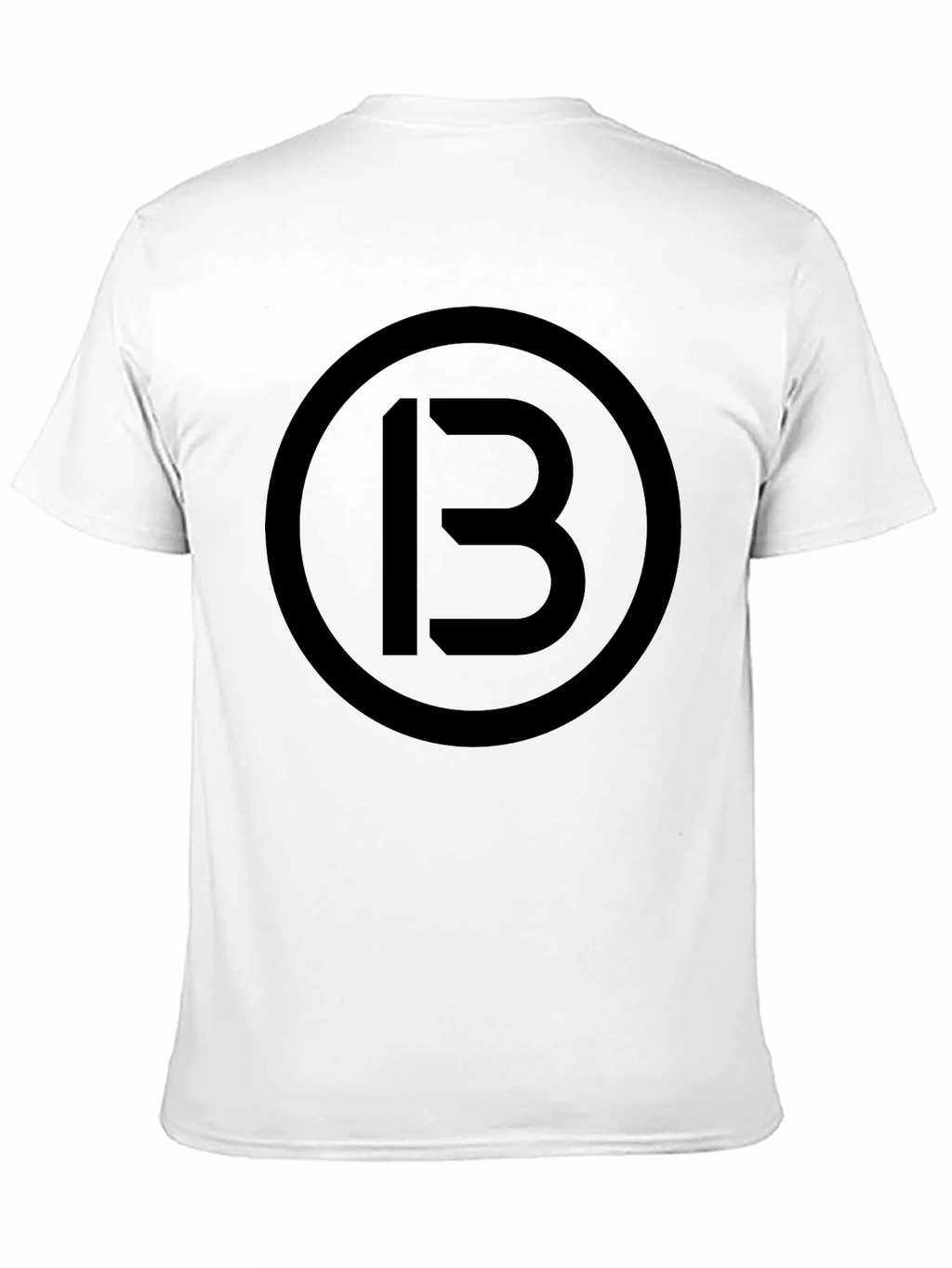 Mens Black T-Shirt with Circle 13 Graphic
