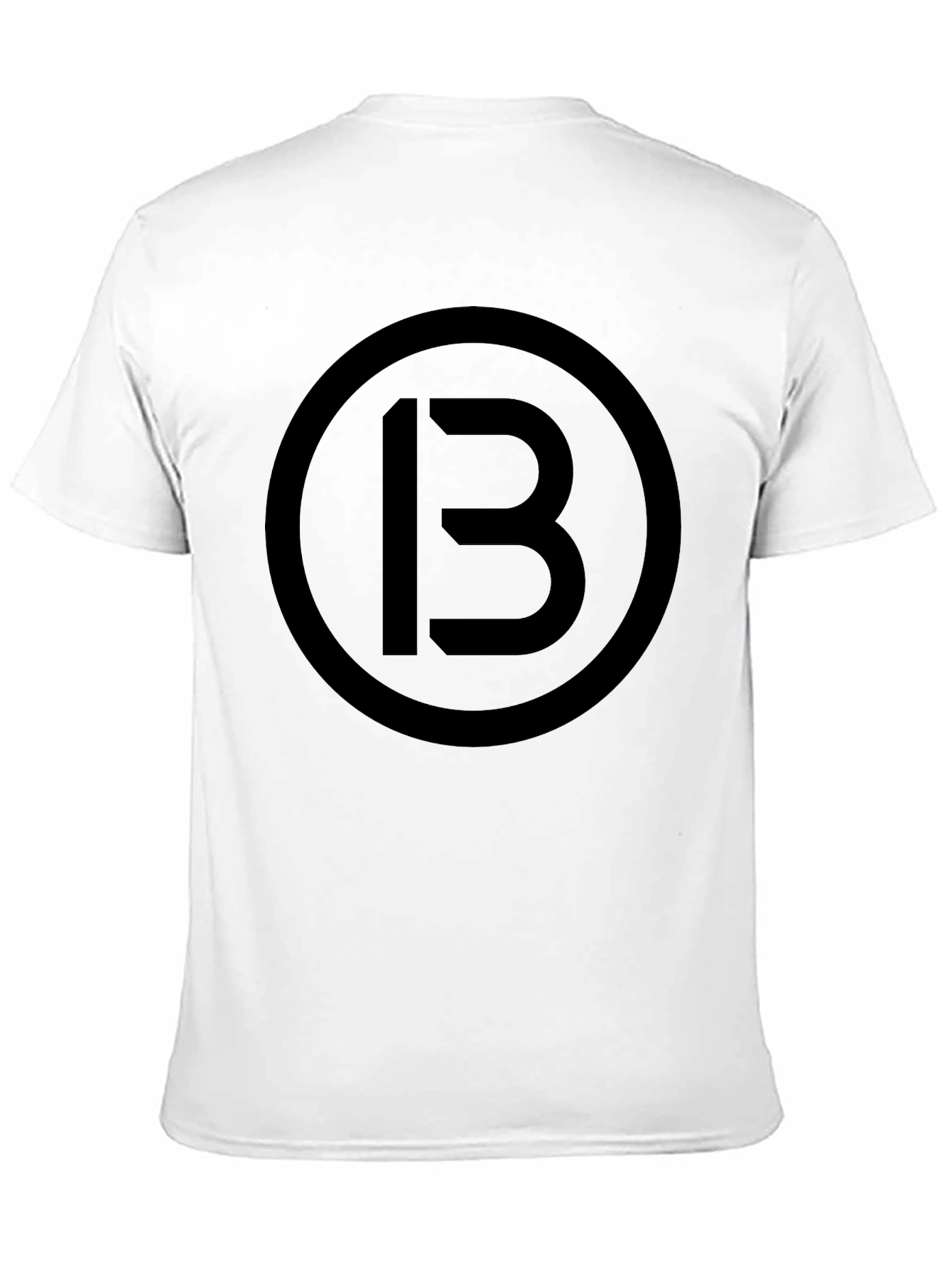 Mens Black T-Shirt with Circle 13 Graphic