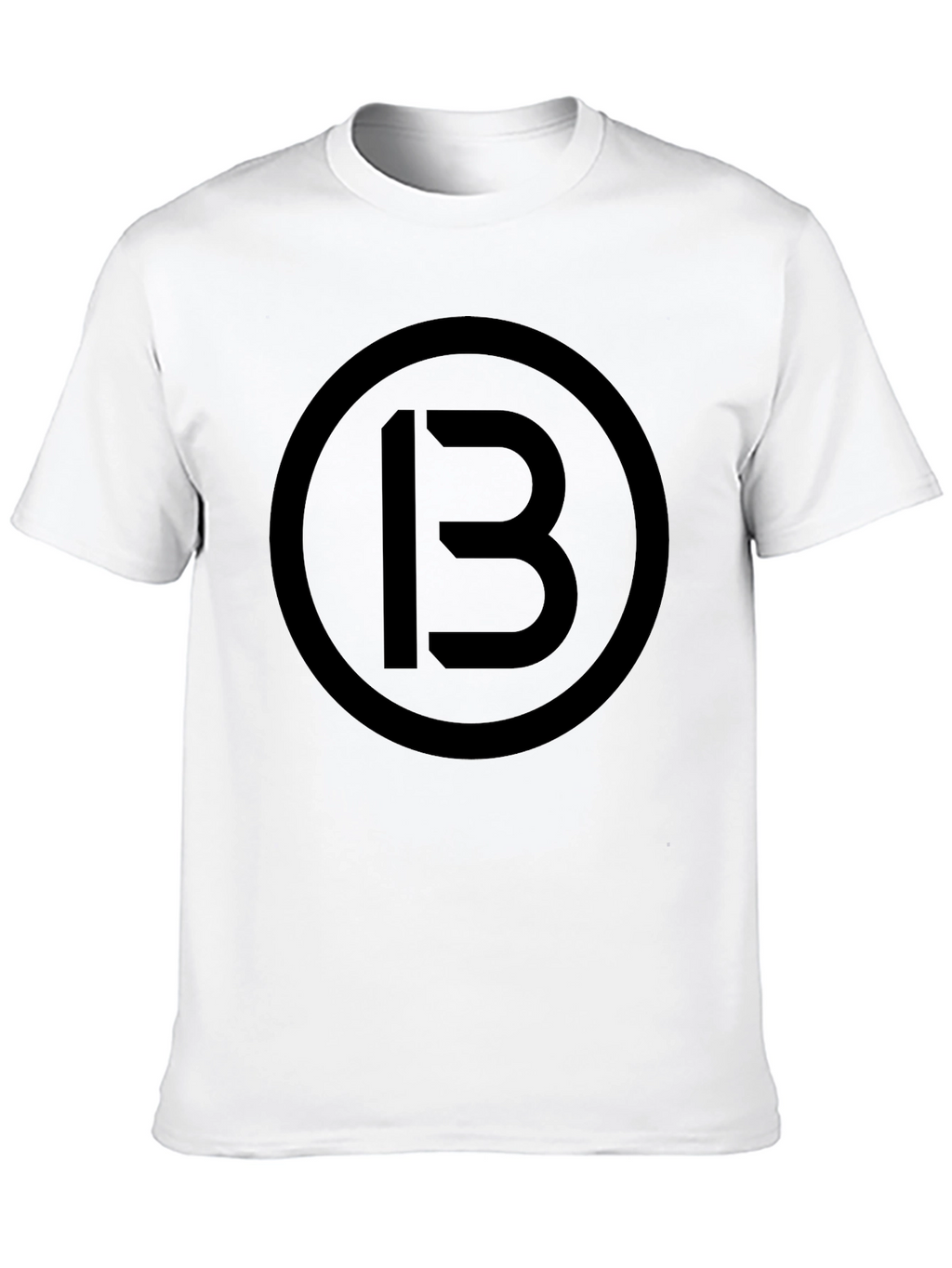Mens Black T-Shirt with Circle 13 Graphic
