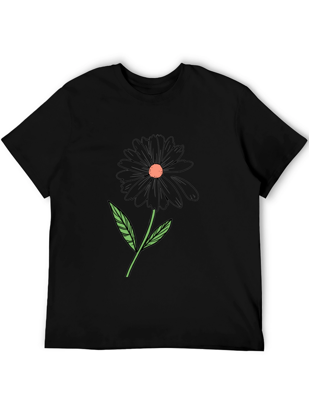 Black Daisy Graphic Tee
