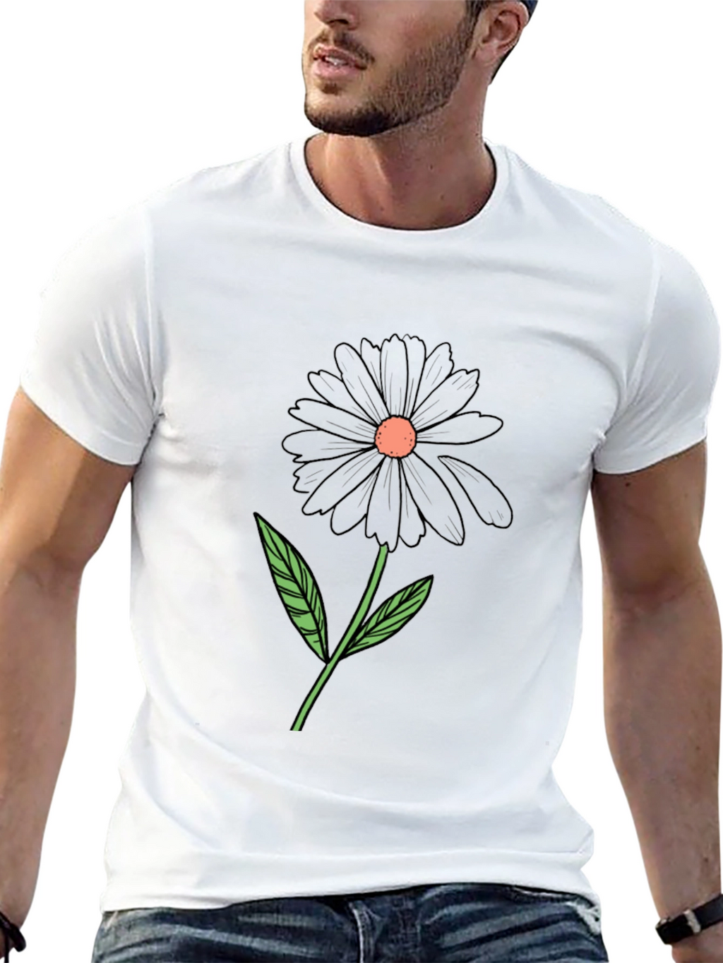 Black Daisy Graphic Tee