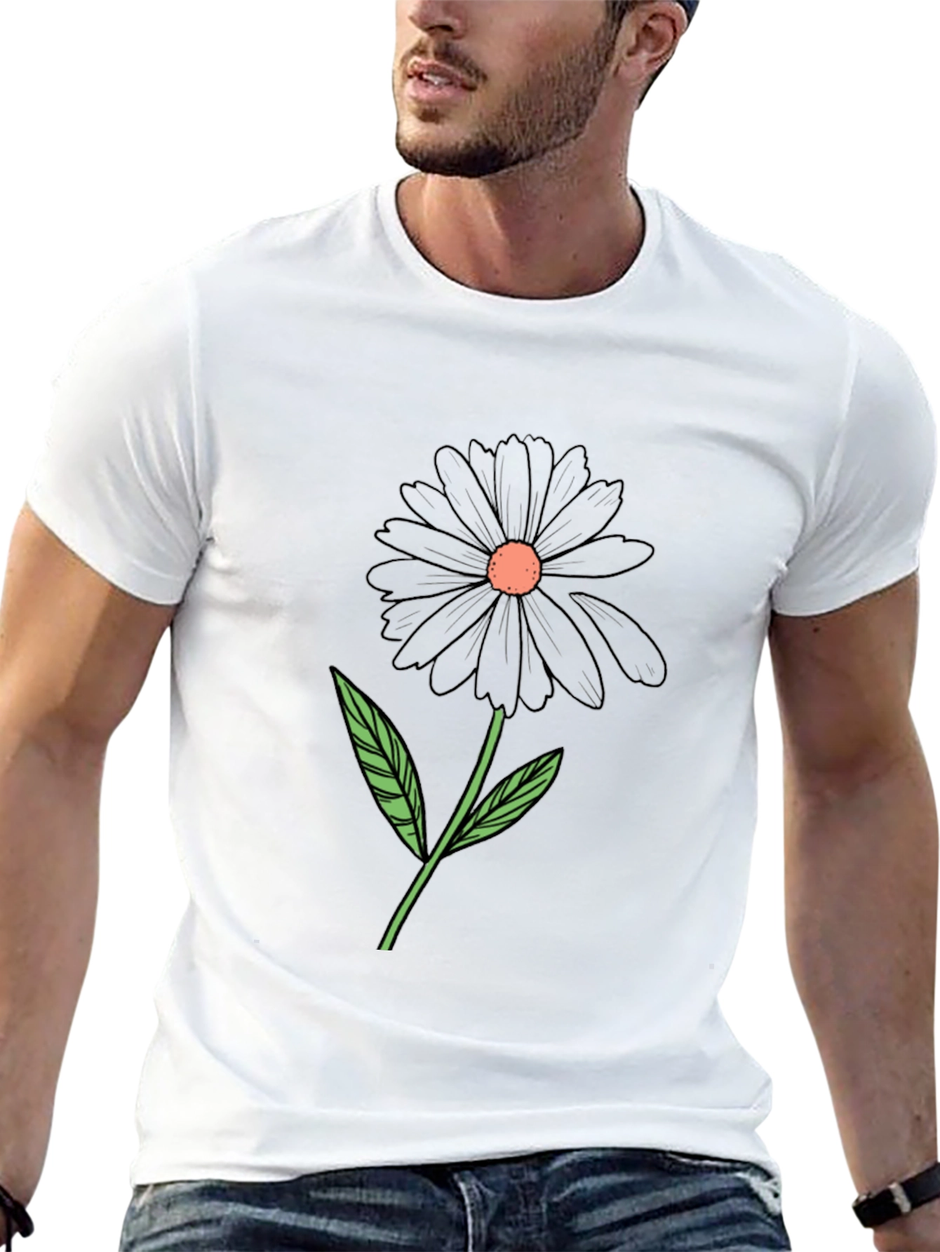 Black Daisy Graphic Tee