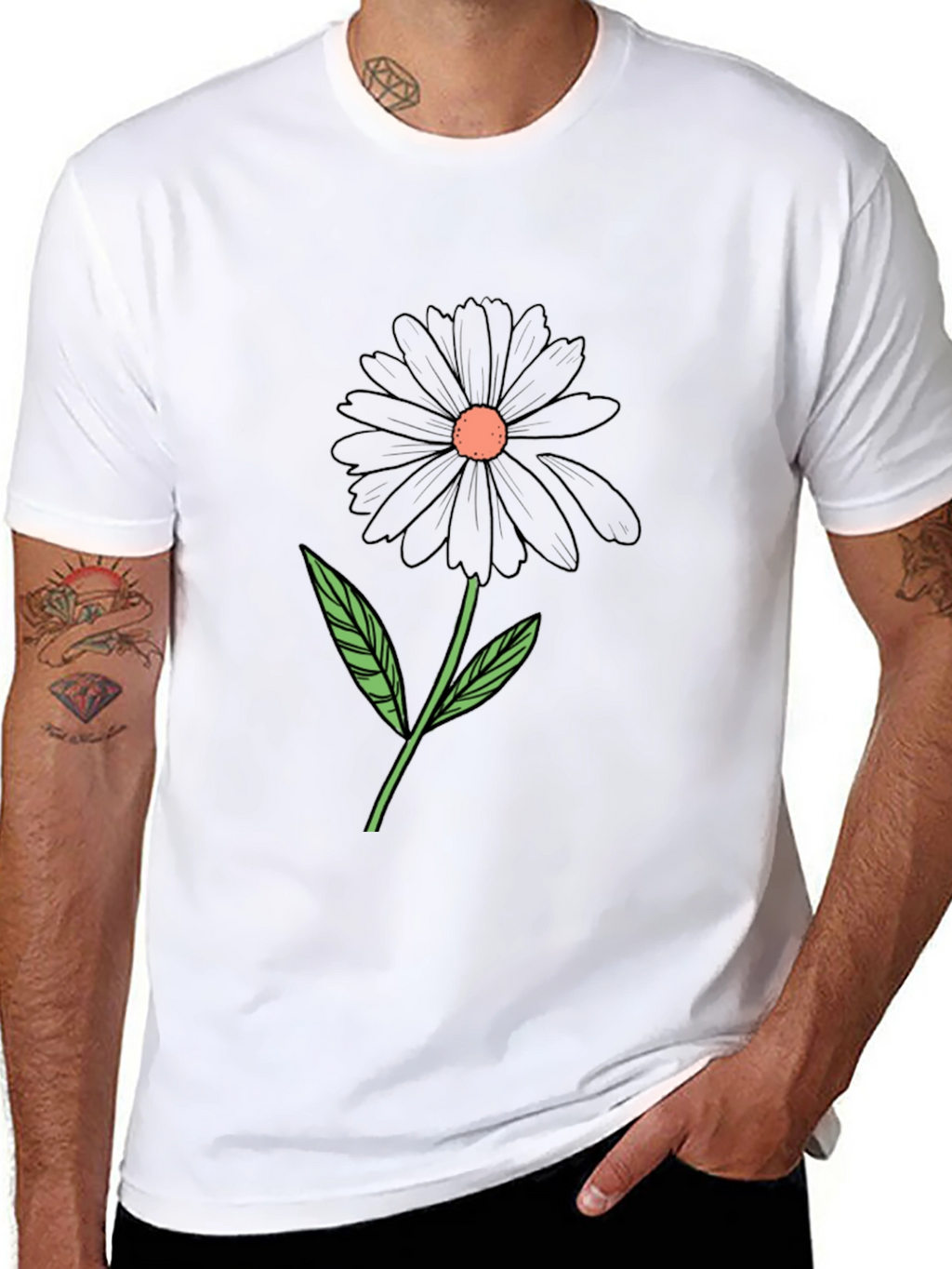 Black Daisy Graphic Tee