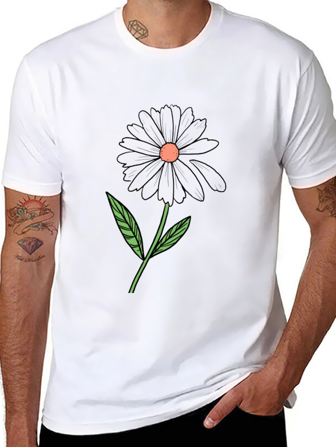 Black Daisy Graphic Tee