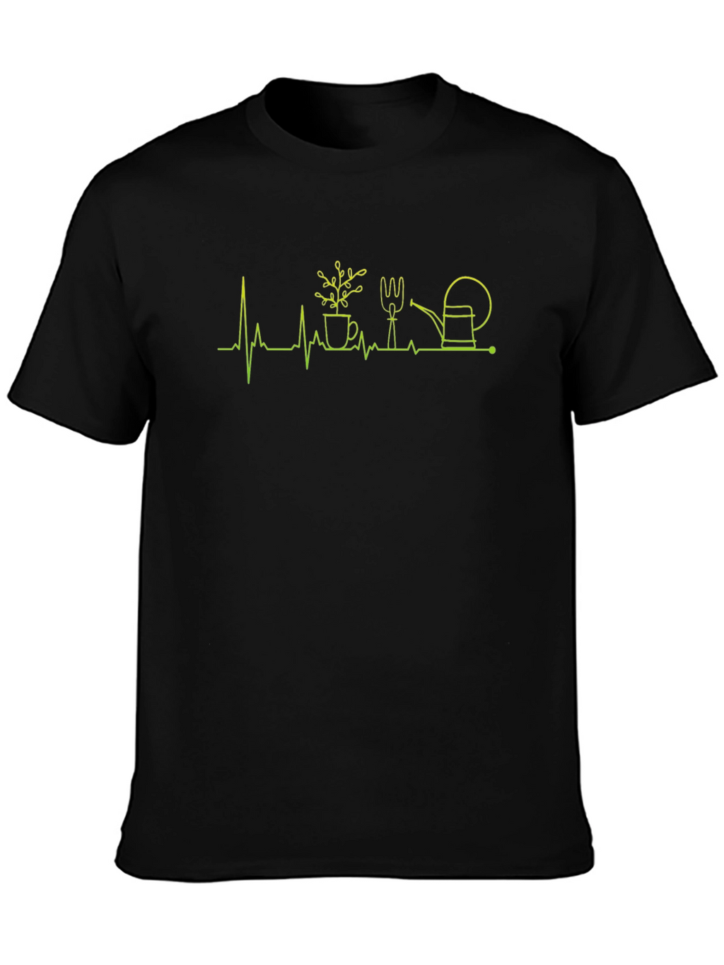 Gardening Heartbeat T-Shirt - Black