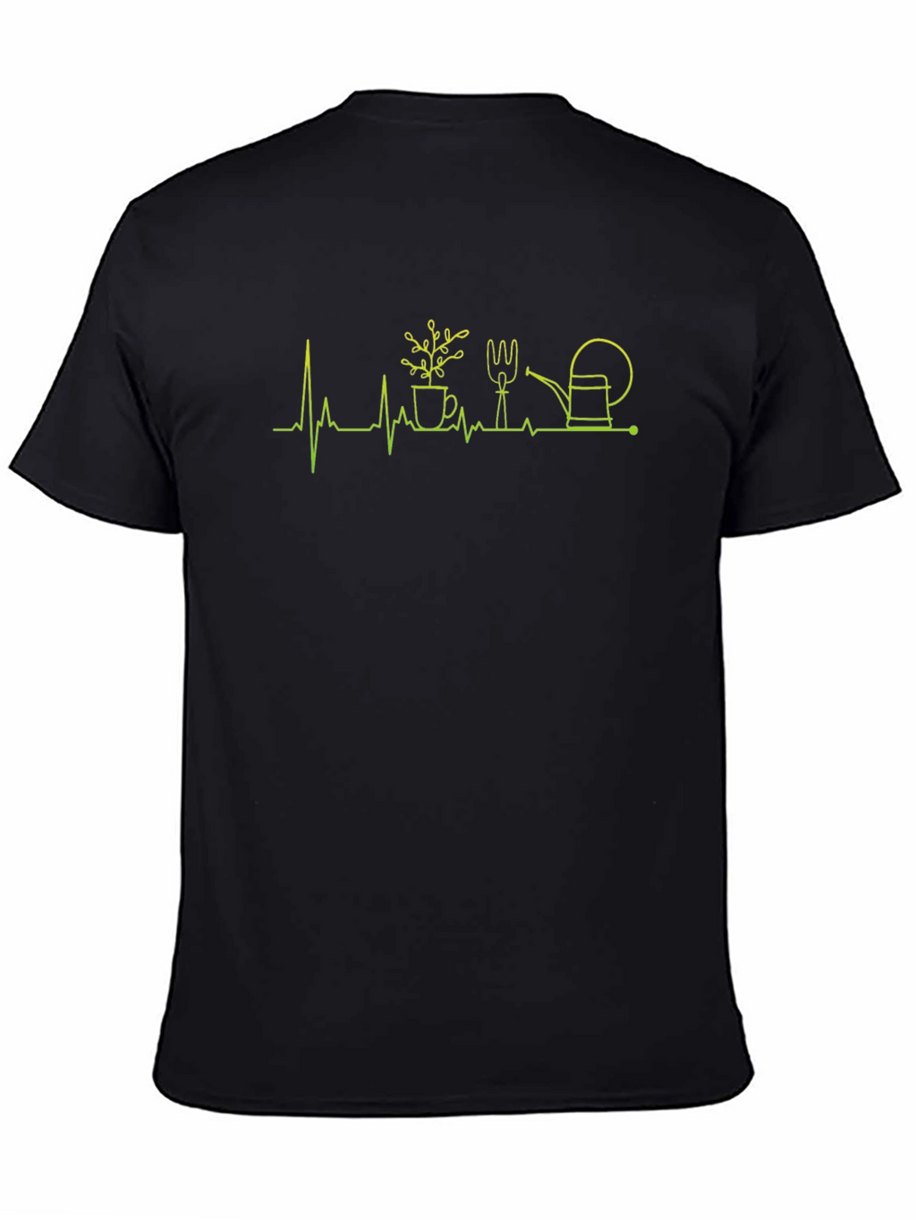 Gardening Heartbeat T-Shirt - Black