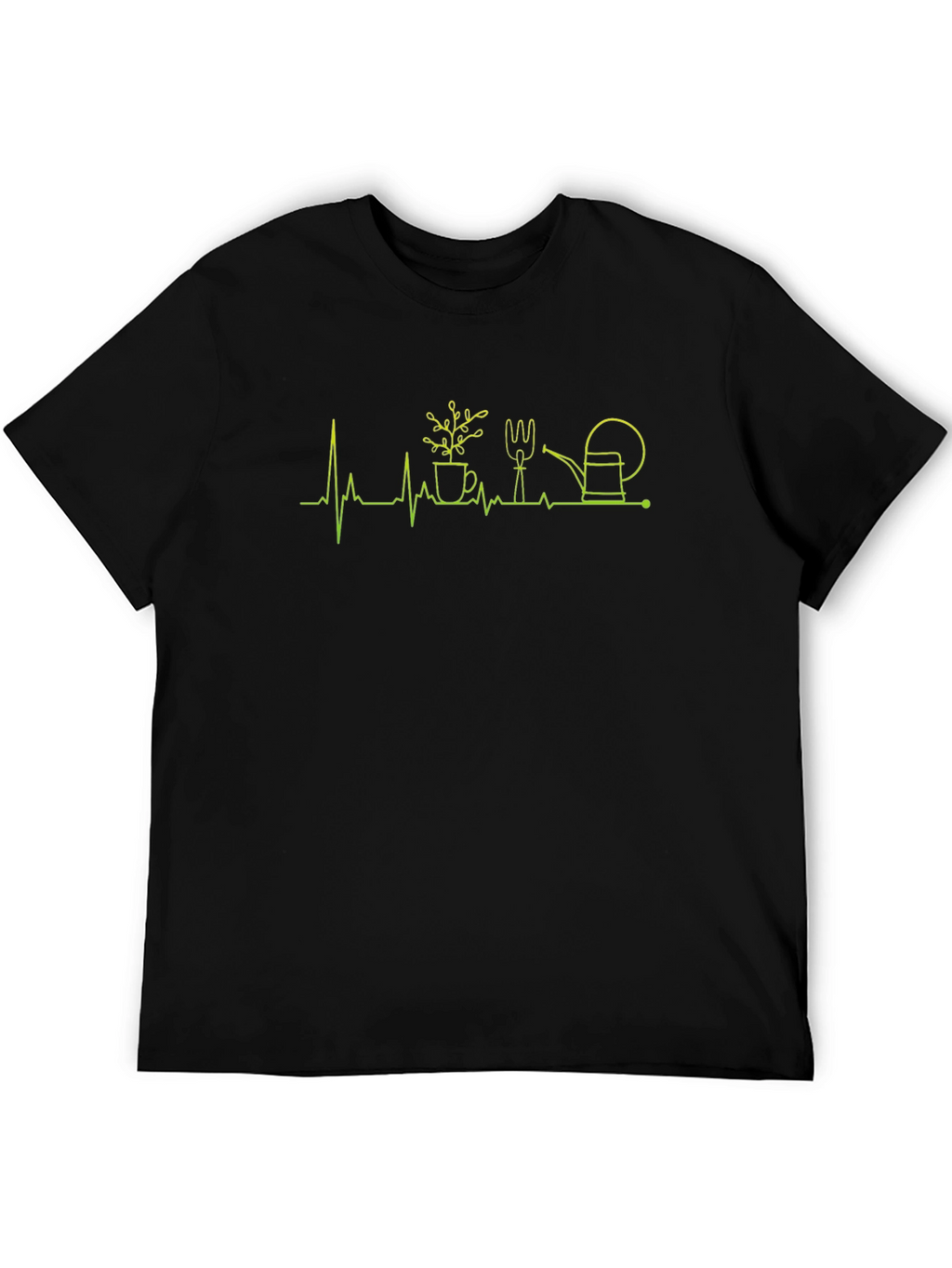Gardening Heartbeat T-Shirt - Black