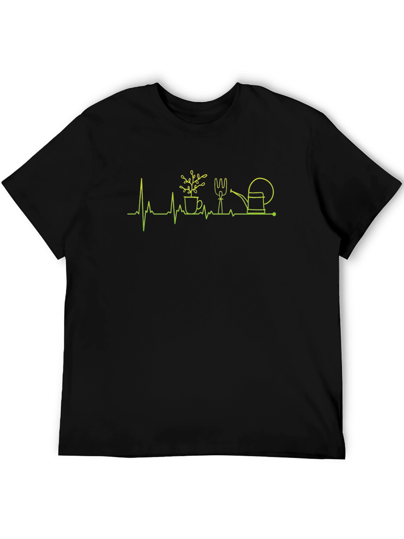 Gardening Heartbeat T-Shirt - Black